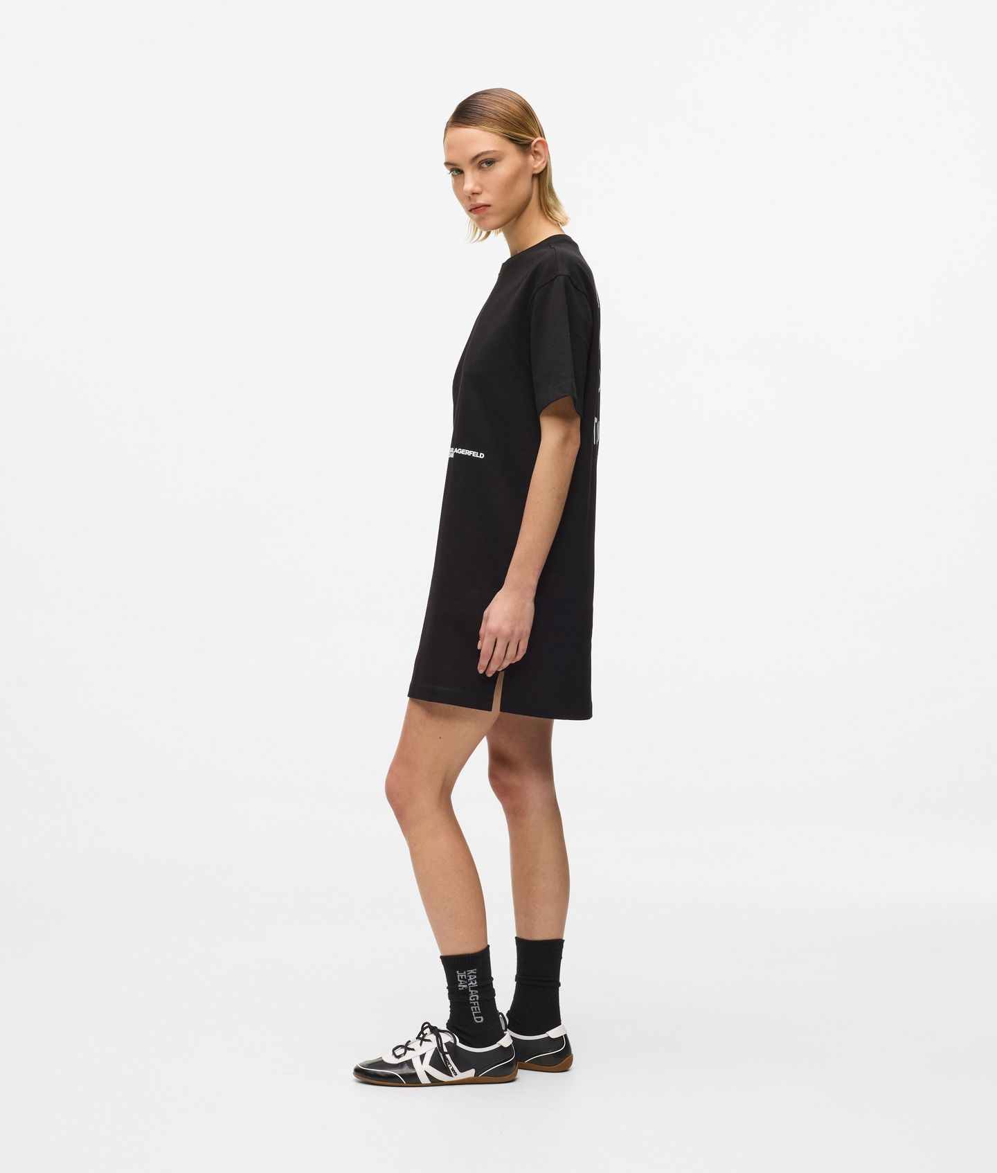 KLJ KARLISM TEE DRESS BLACK 2