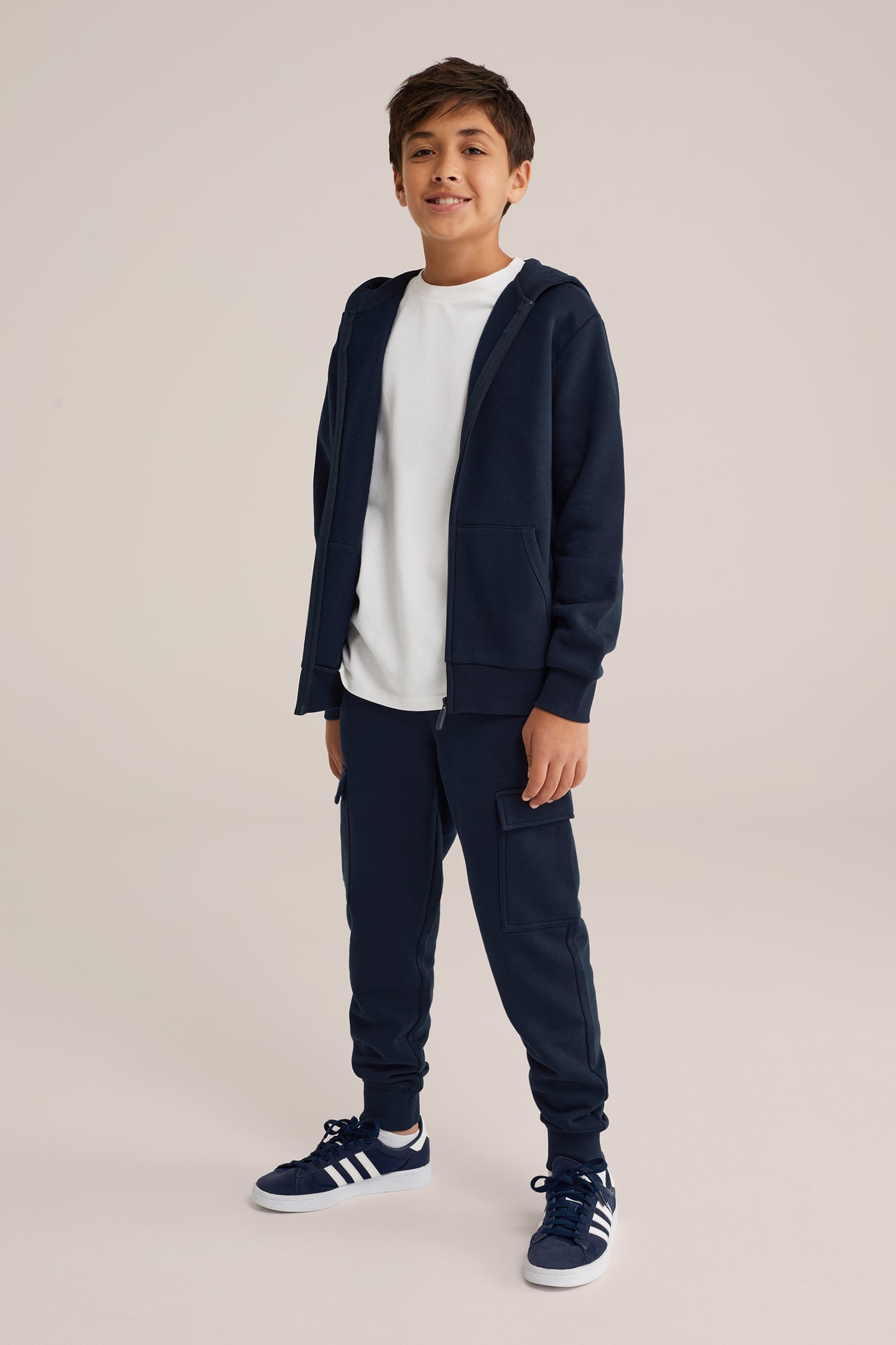 CARDIGAN WITH HOOD NAVY BLUE 2