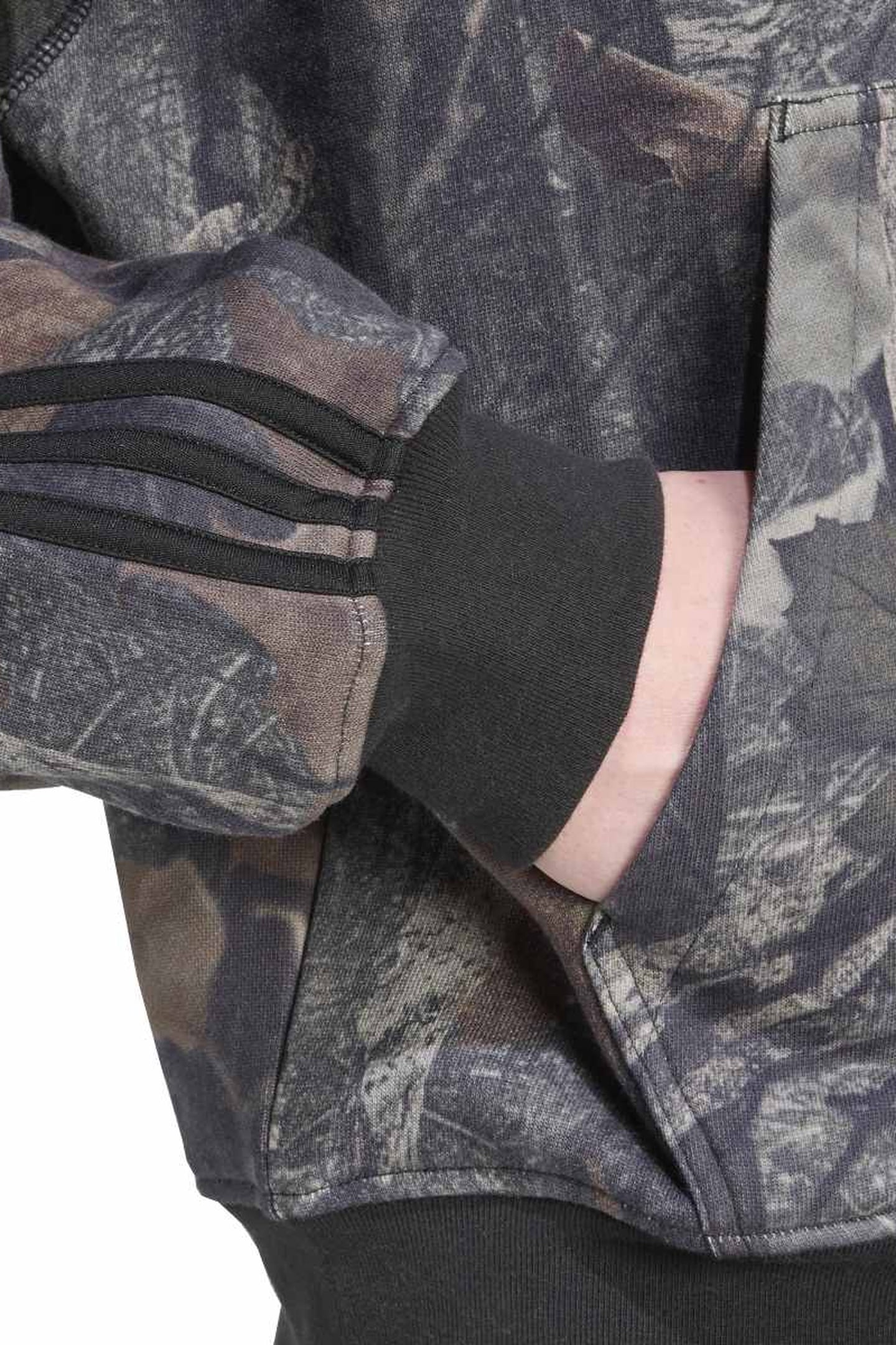 UNISEX ORIGINALS CAMO HOODED FULL-ZIP BLACK 5