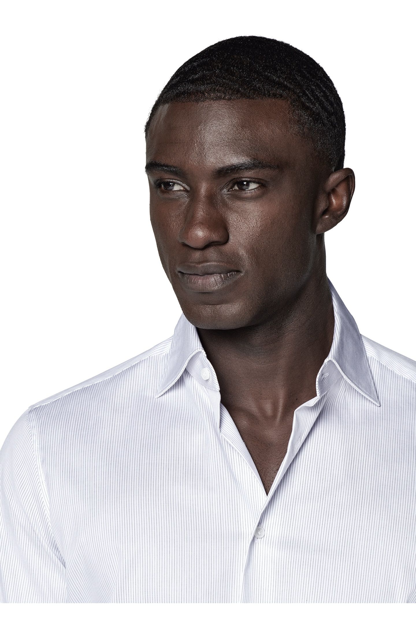 TRAVELLER PINSTRIPE FORMAL SHIRTS WHITE 8