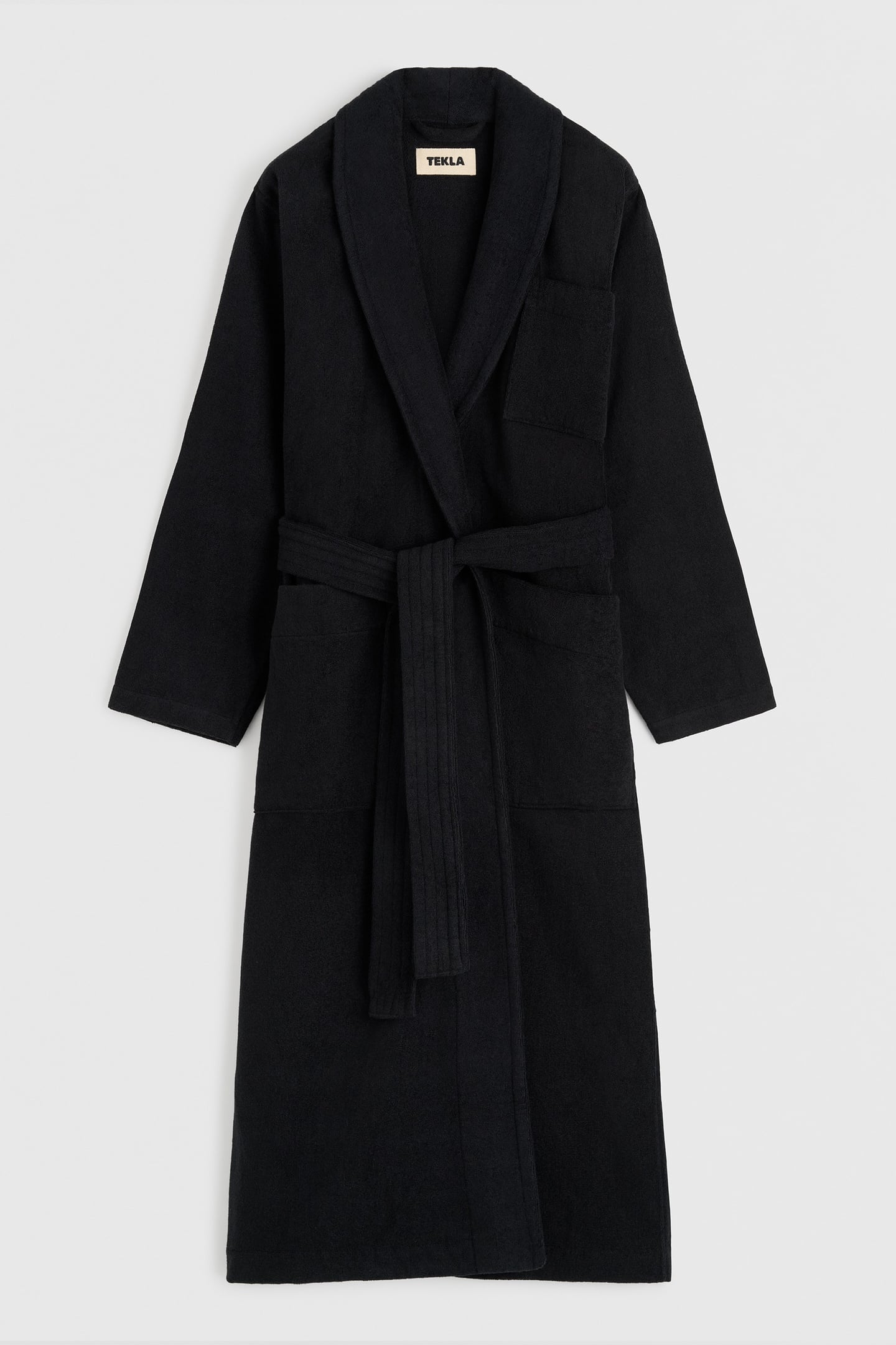 UNISEX CLASSIC BATHROBE BLACK 7