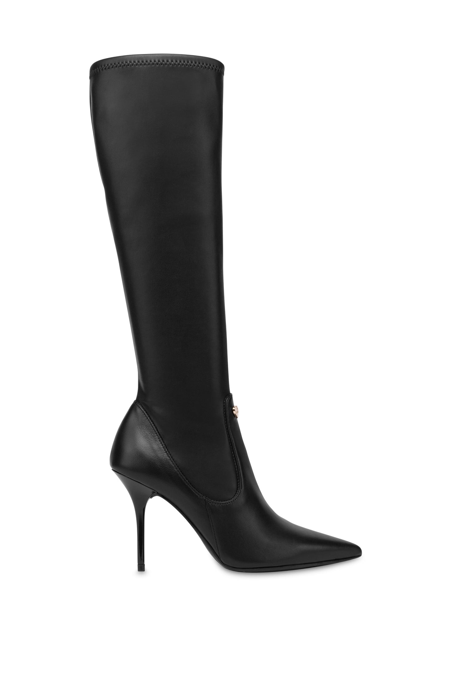 HEART STUD STRETCH BOOTS BLACK 1