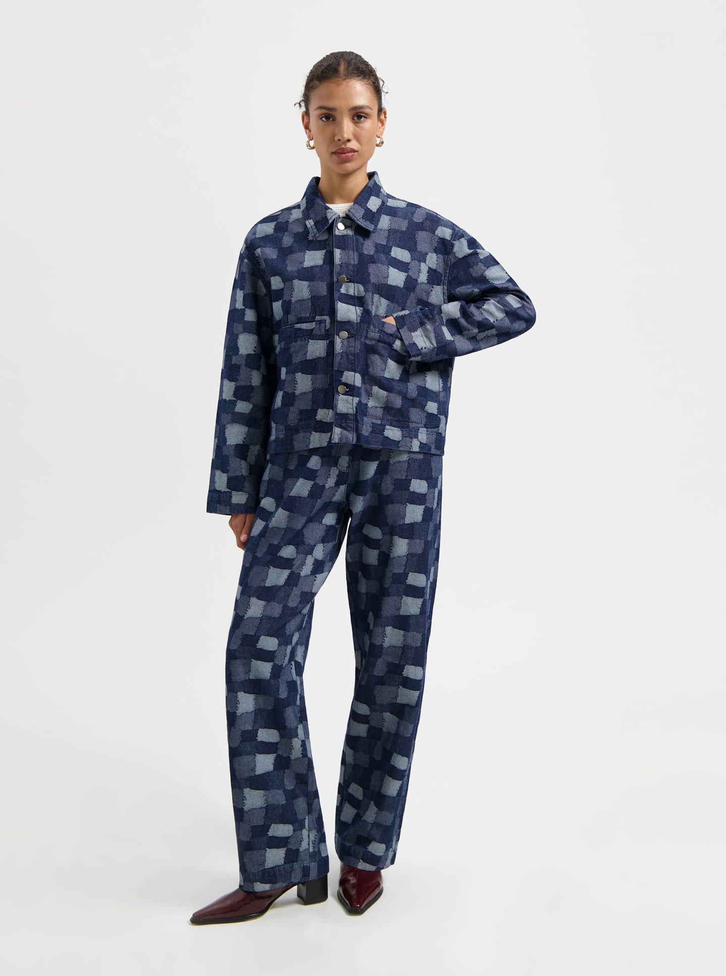 NOUS SOMMES LABELS – VINNIE PATCHWORK JACKET BLUE 1