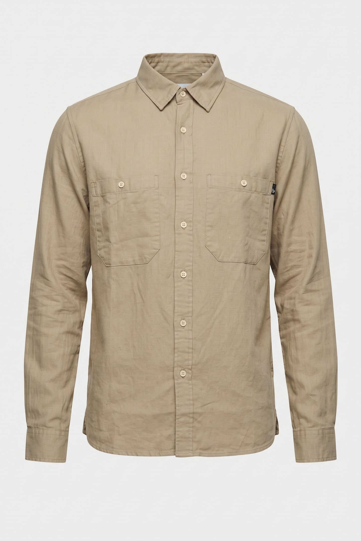 COTTON/LINEN POCKET LS SHIRT LEMON PEPPER 5