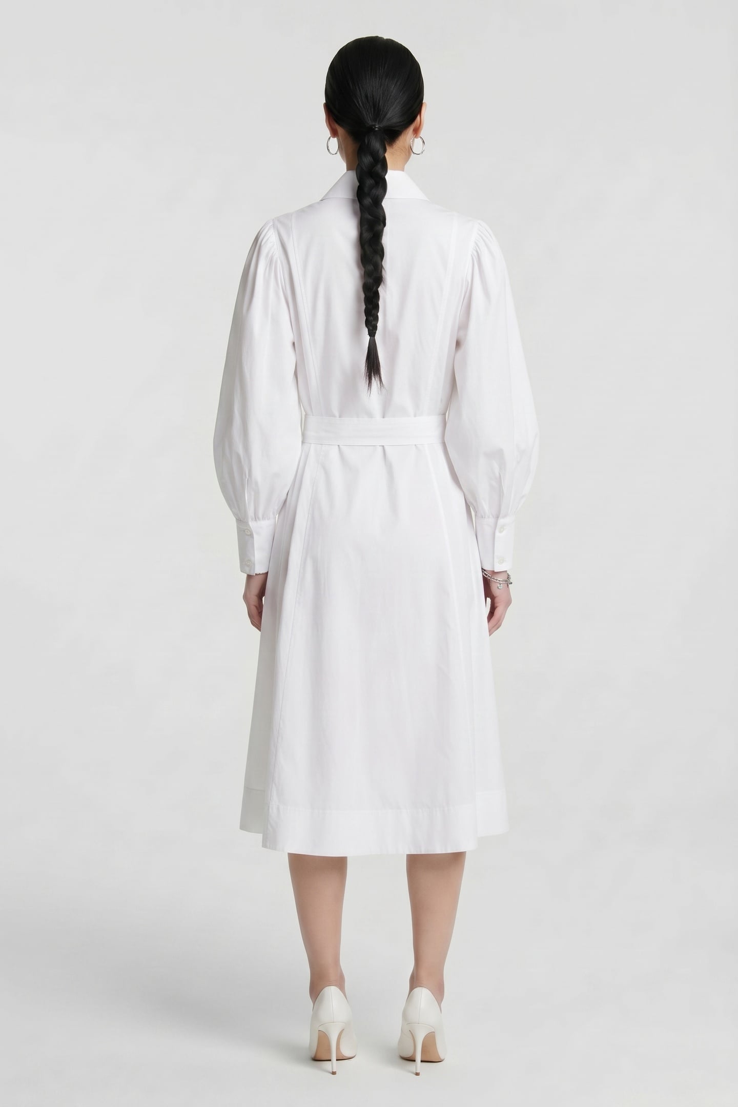 KARL SHIRT DRESS WHITE 2