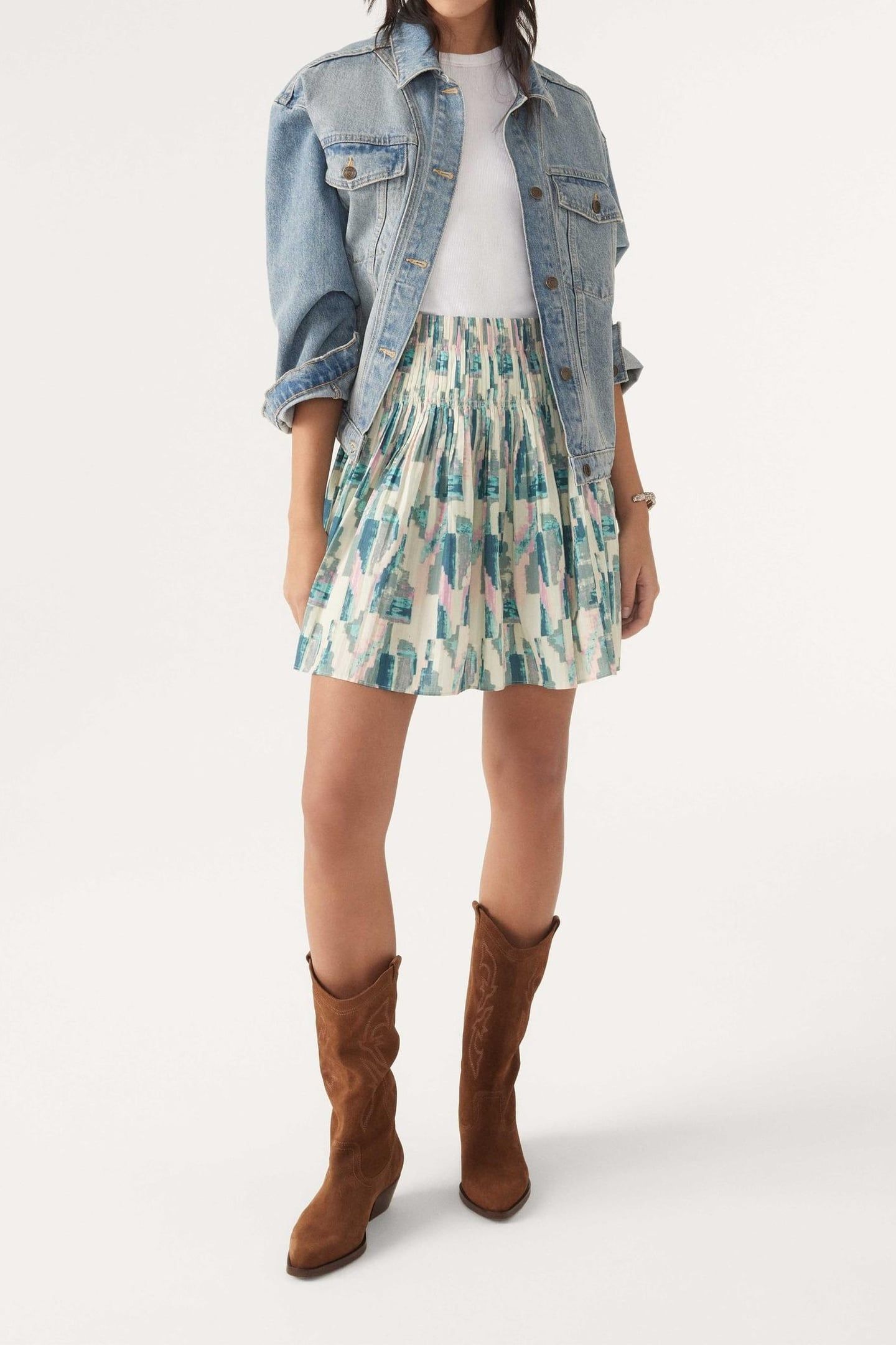 JUPE TIGUI TURQUOISE 3