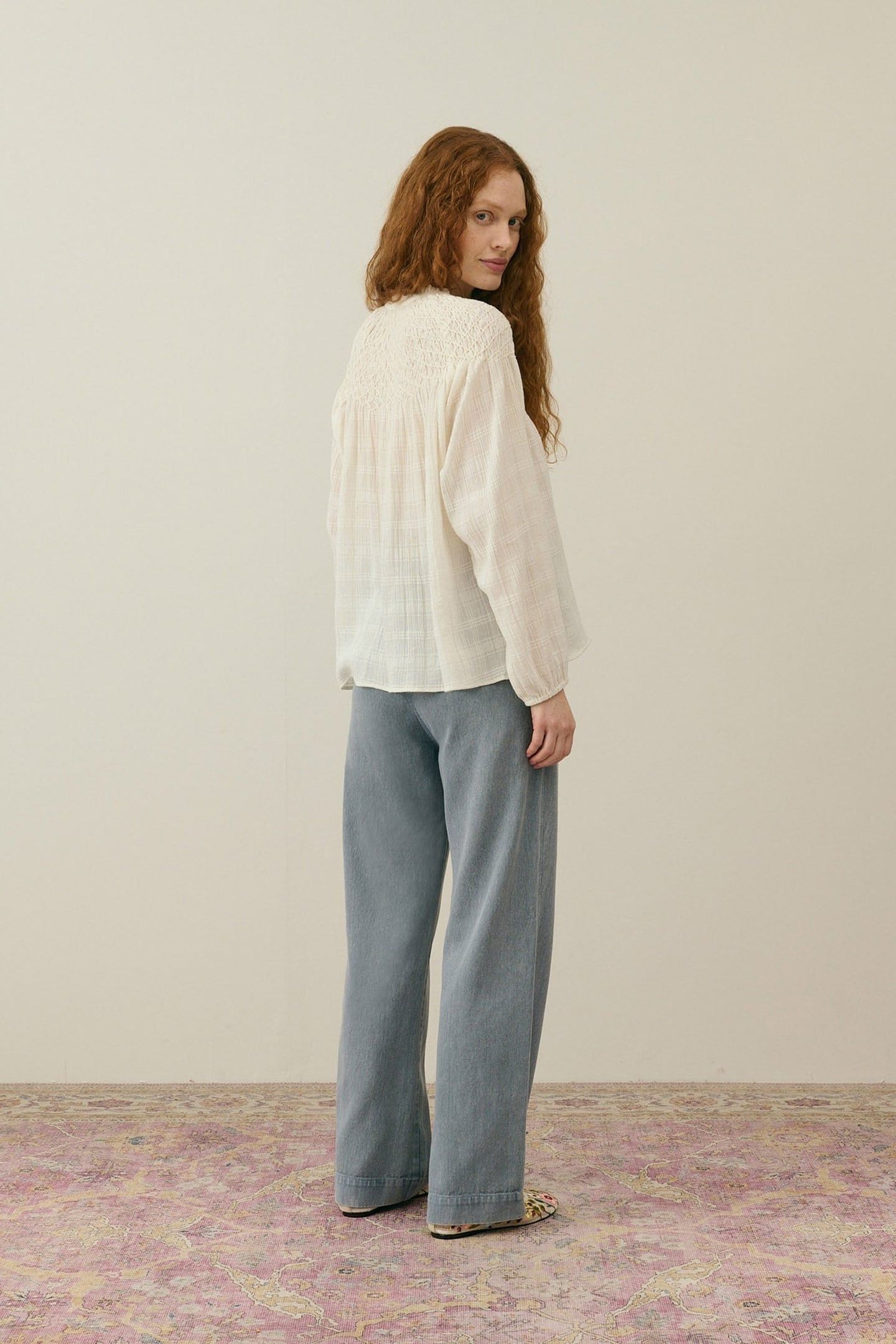 BLOUSE NICOLETTA SNOW OSTUNI CHECKS 4