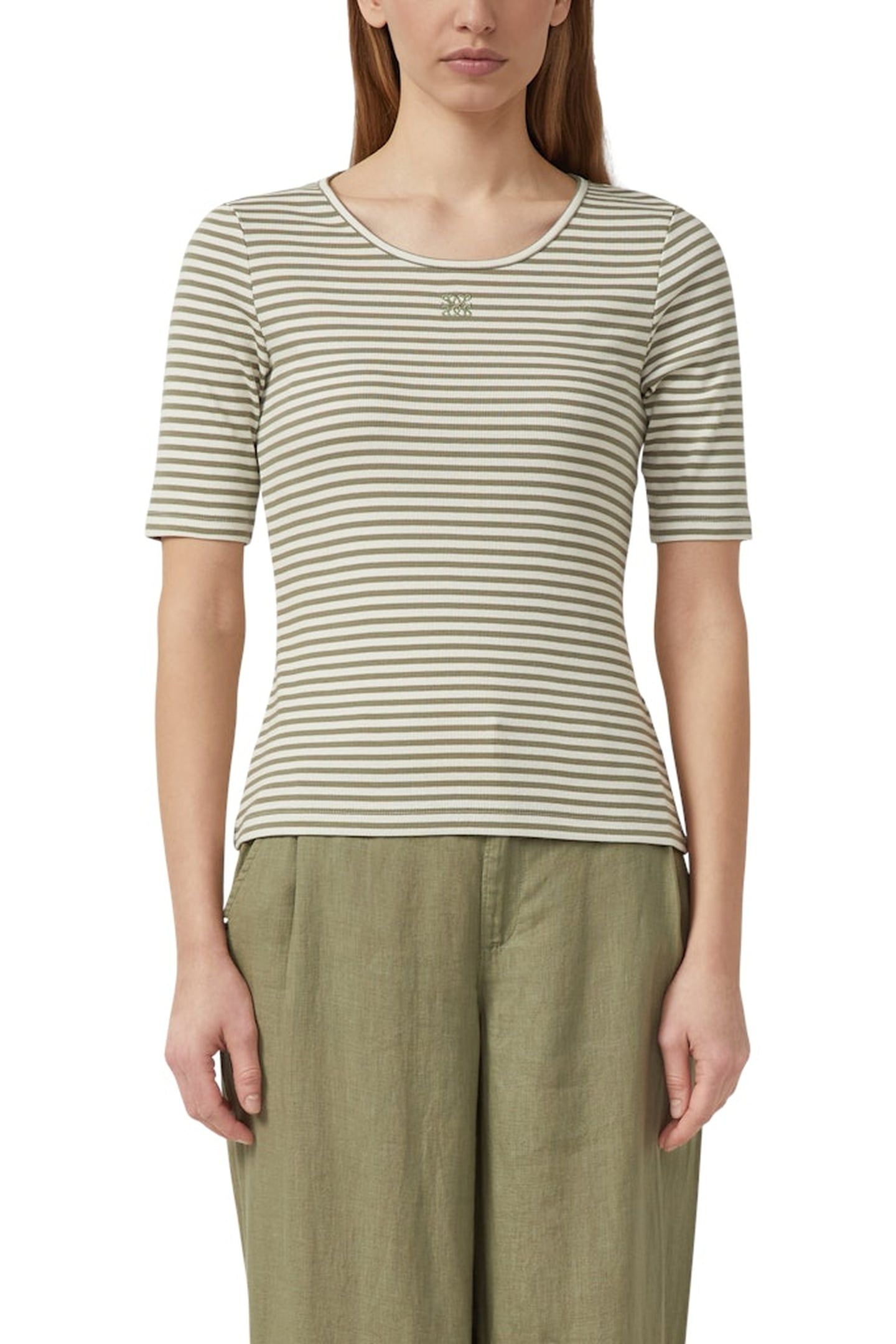 S.OLIVER T-SHIRTS ARMY GREEN 1