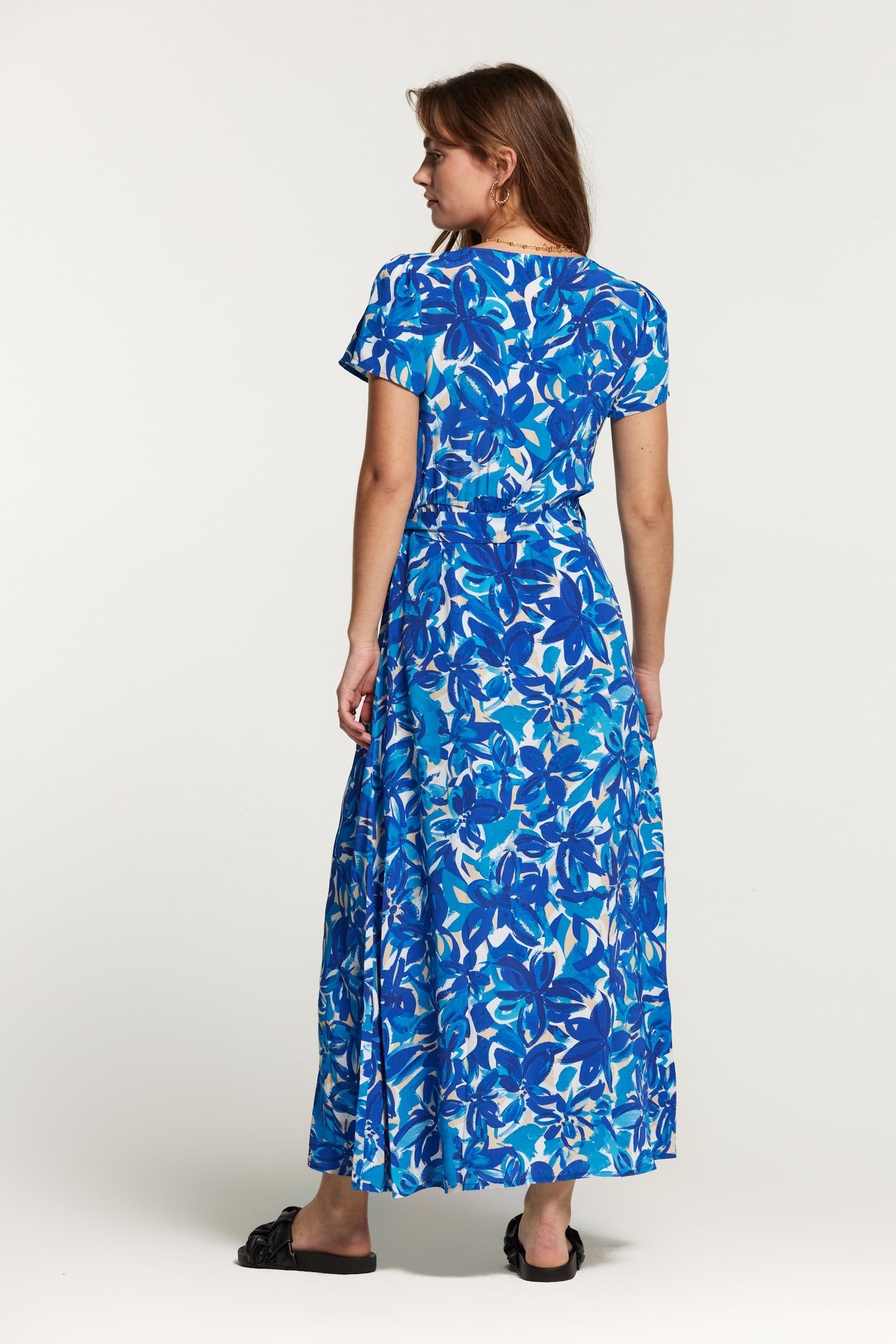 BRAZIL DRESS PAINTED FLOWER SPORTS BLUE 4