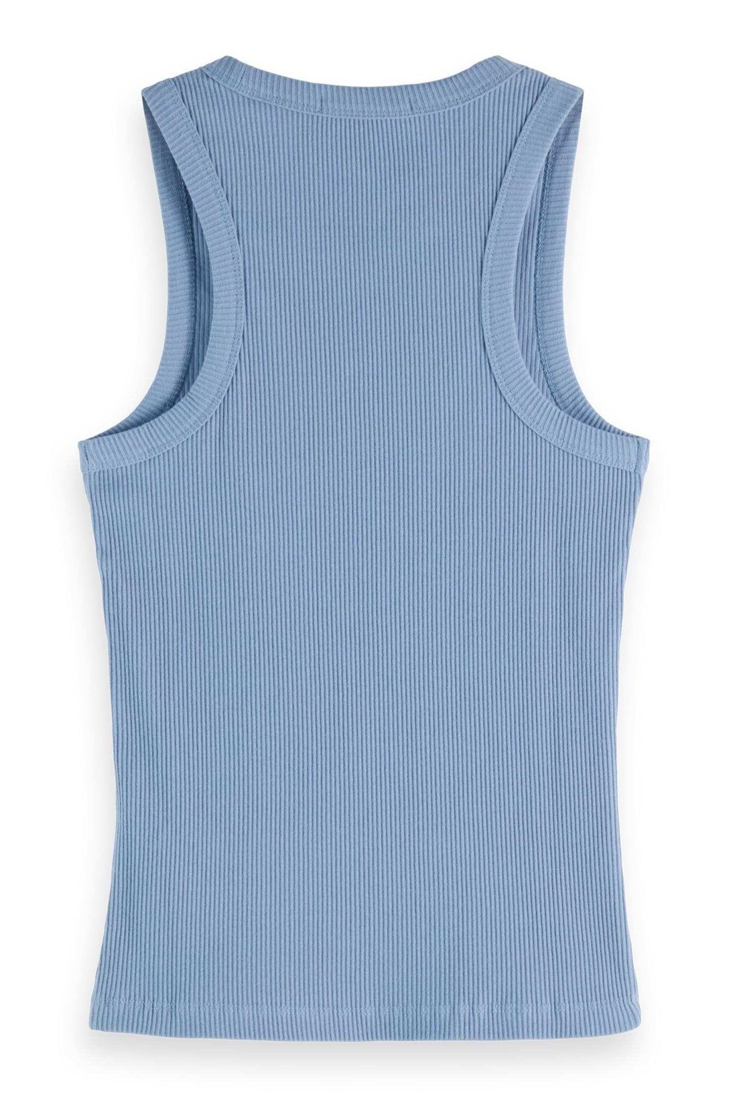 RIB RACER TANK FADED DENIM 5