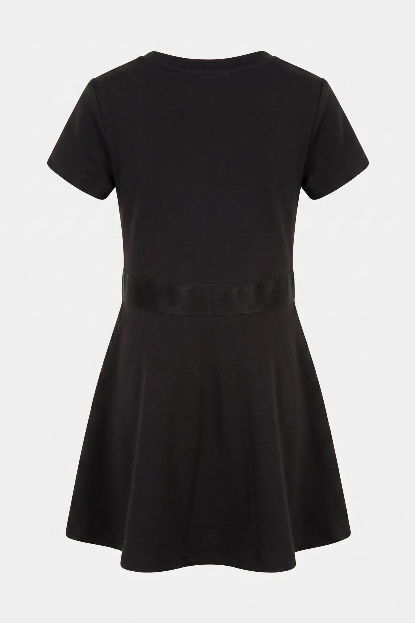 GIRLS FIT AND FLARE PUNTO DRESS BLACK 3