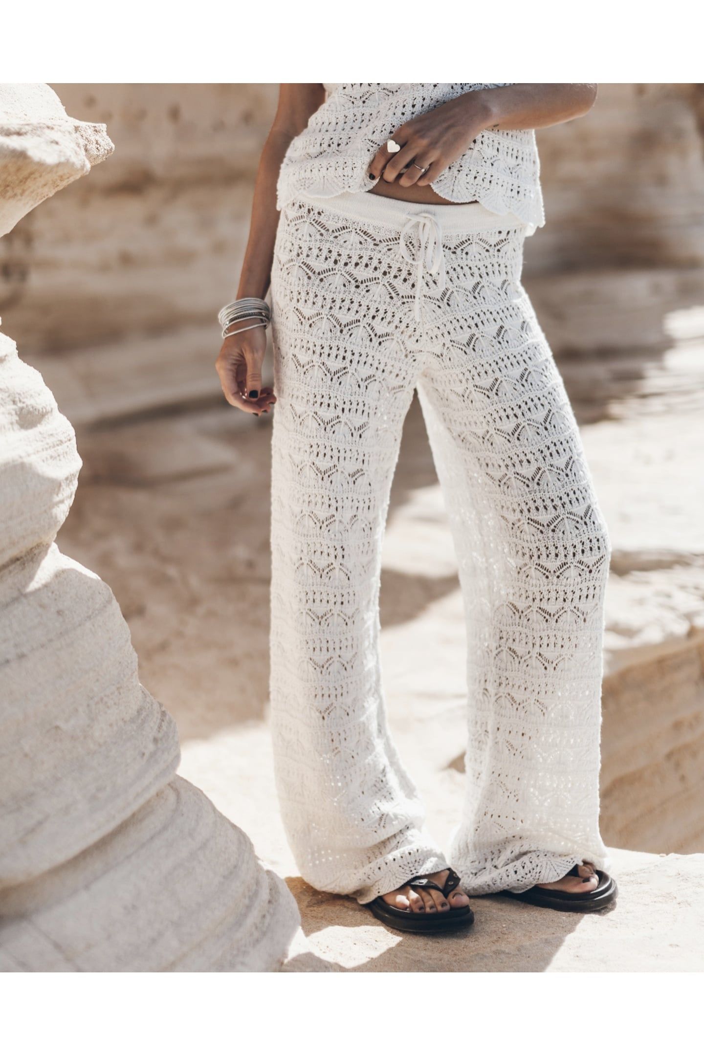 THE ECRU CROCHET PANTS 1