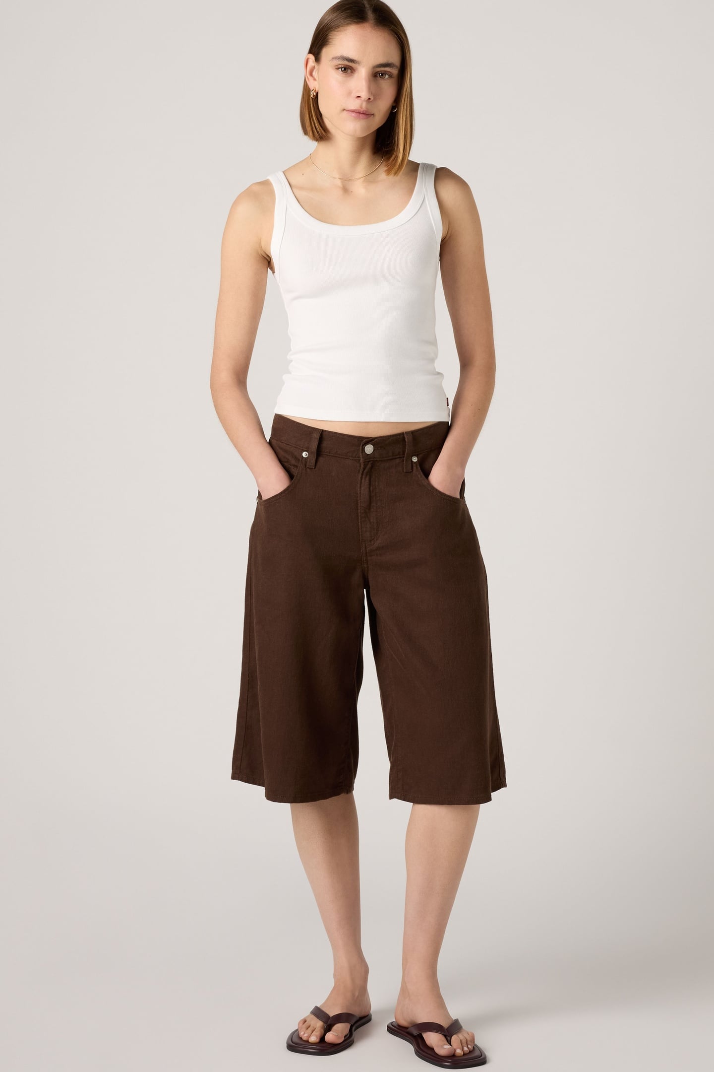 SUPER BAGGY LONG LINEN SHORTS 2