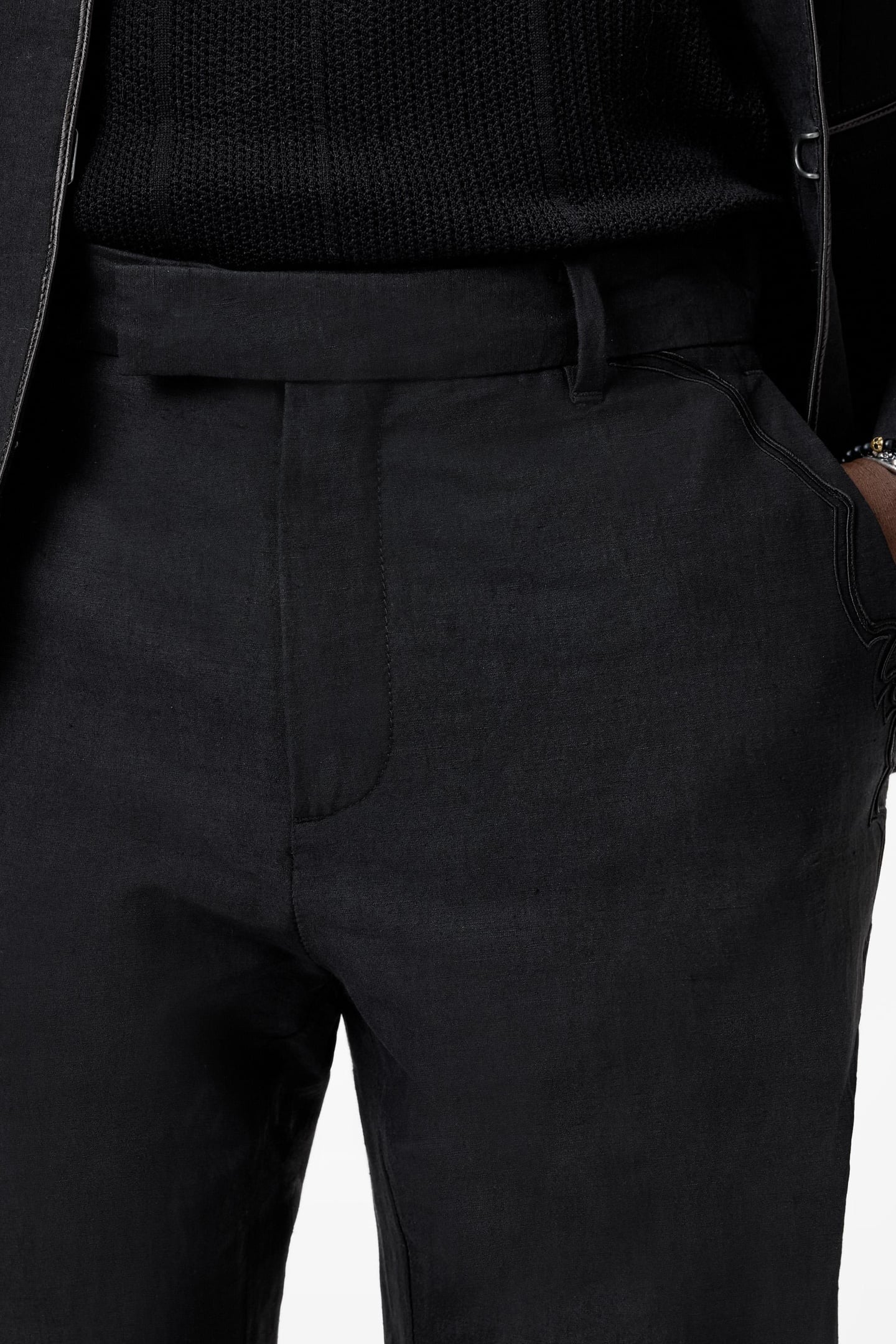 MERCER PANTS WITH EXTENDED WB TAB AND EM BLACK 3