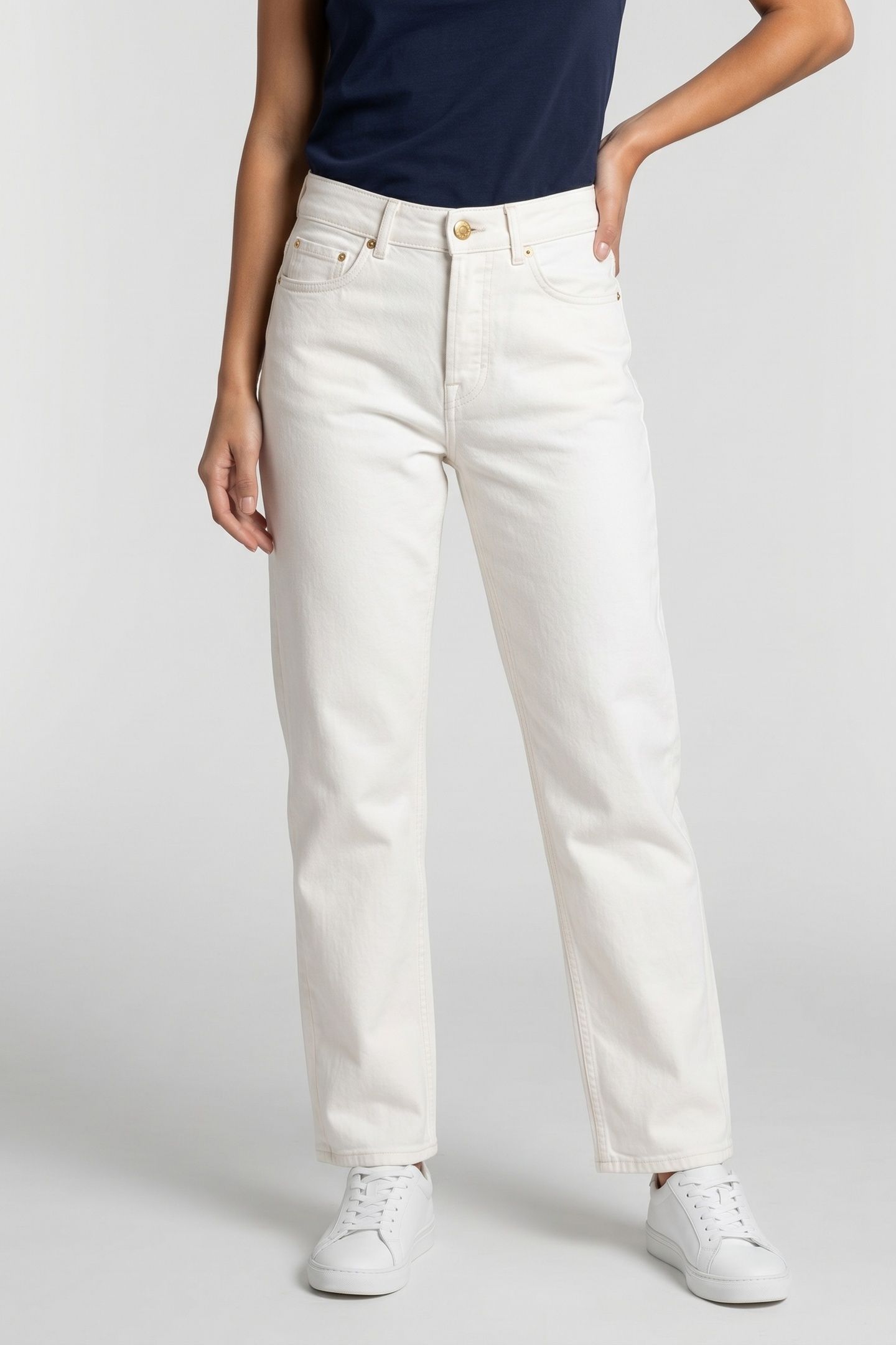 THE SKY STRAIGHT JEANS - COOL WHITE COOL WHITE 1