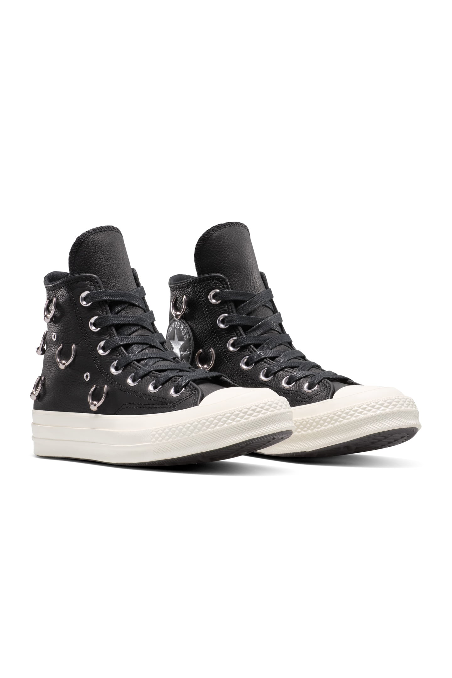 UNISEX CHUCK 70 HI BLACK/SILVER/EGRET 3