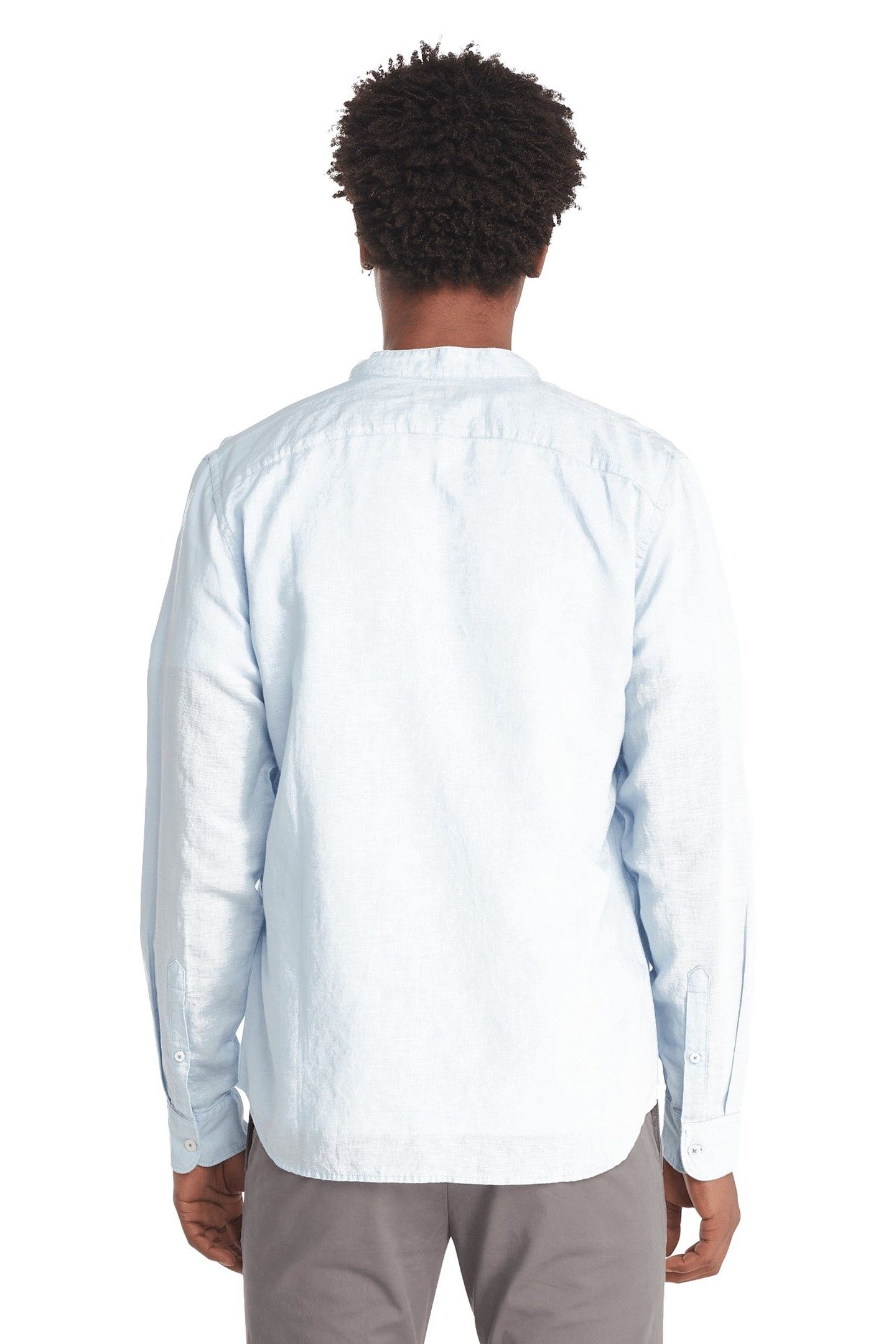 COTTON/LINEN KOREAN LS SHIRT SKYWAY 1