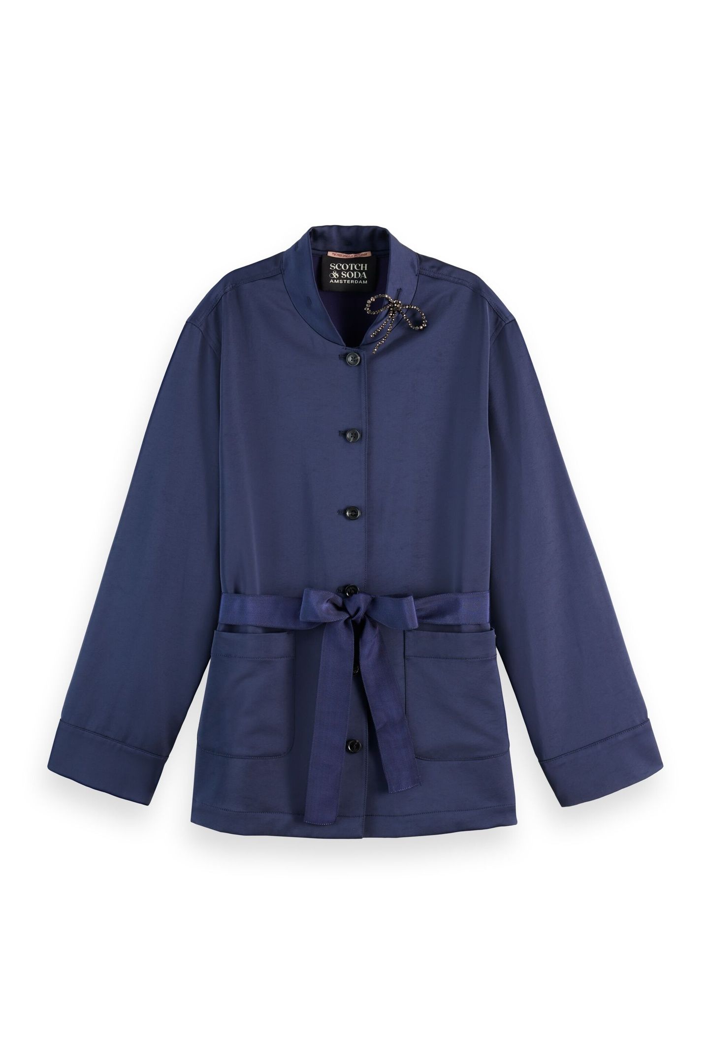 SATIN BLAZER PEACOAT 3