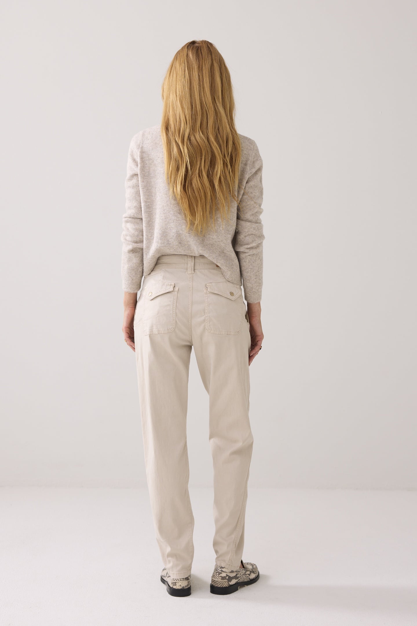 TAPERED SILK STRETCH SATEEN ASH 2