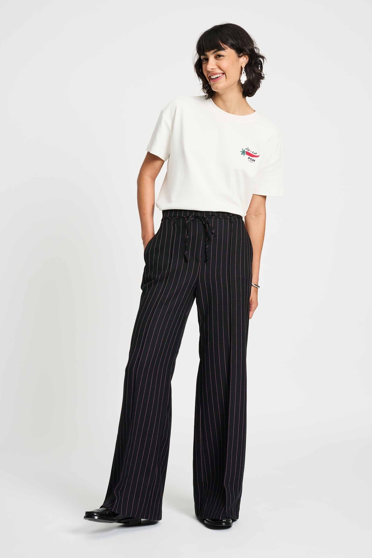 PANTS - NOIR STRIPED 1