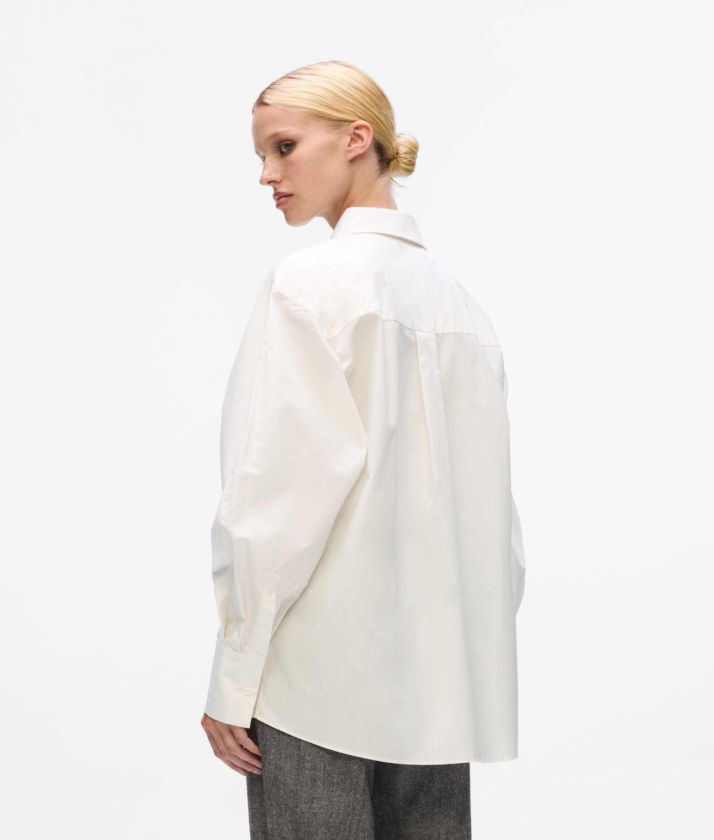 KARL SNAP FASHION POPLIN SHIRT WHITE 3