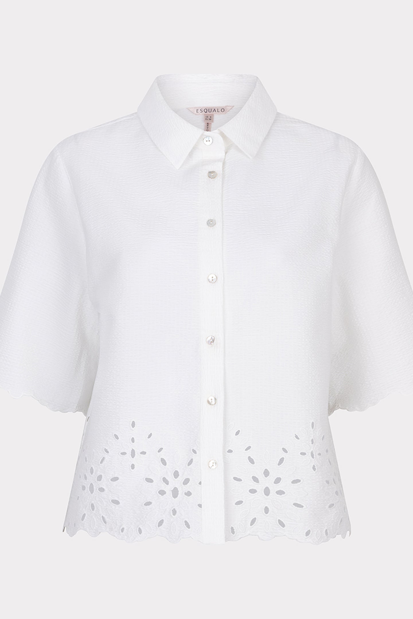 BLOUSE CROPPED CRINKLE EMBROIDERY OFF WHITE 4