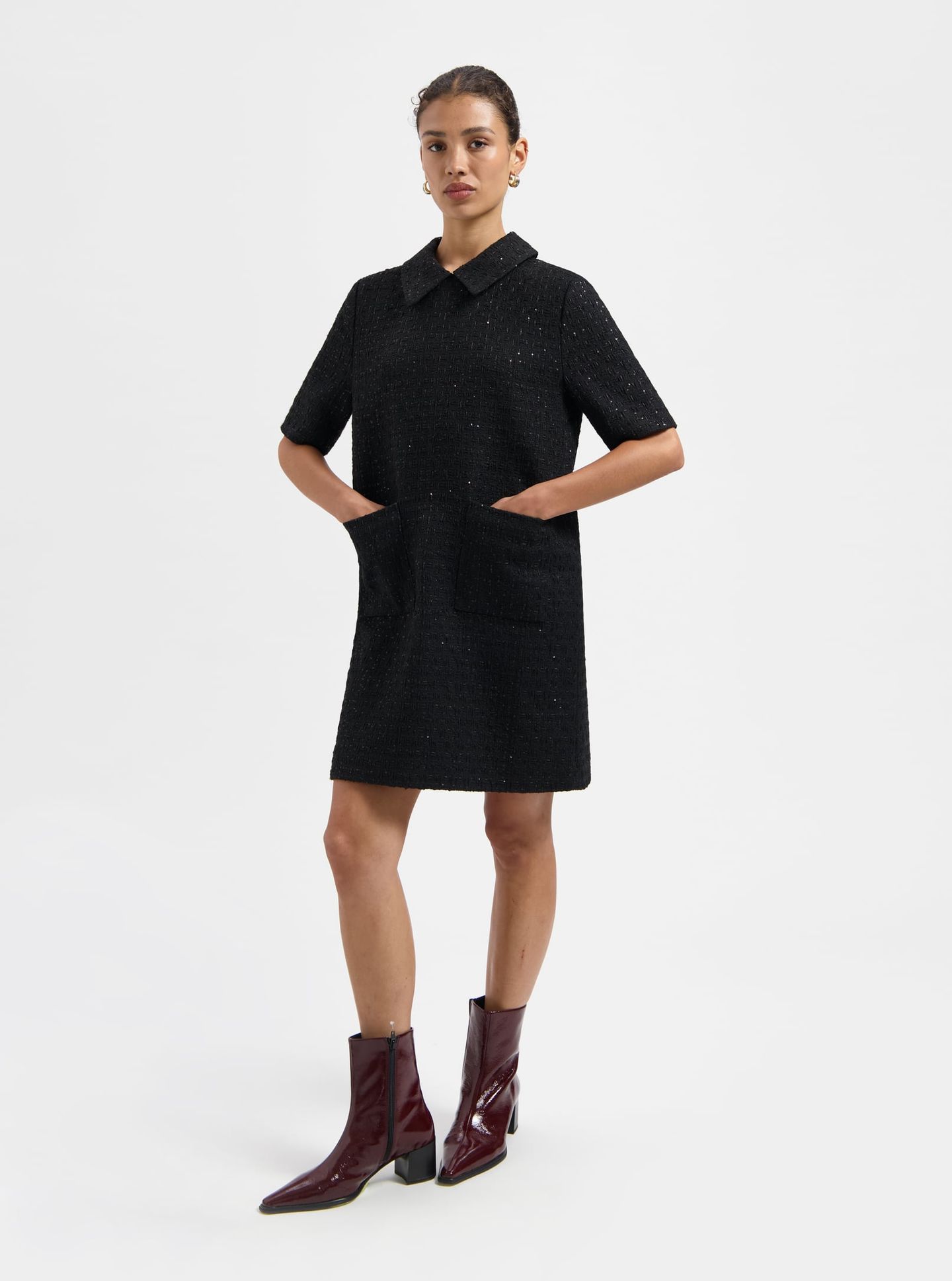 NOUS SOMMES LABELS – EFFIE TWEED DRESS BLACK 2