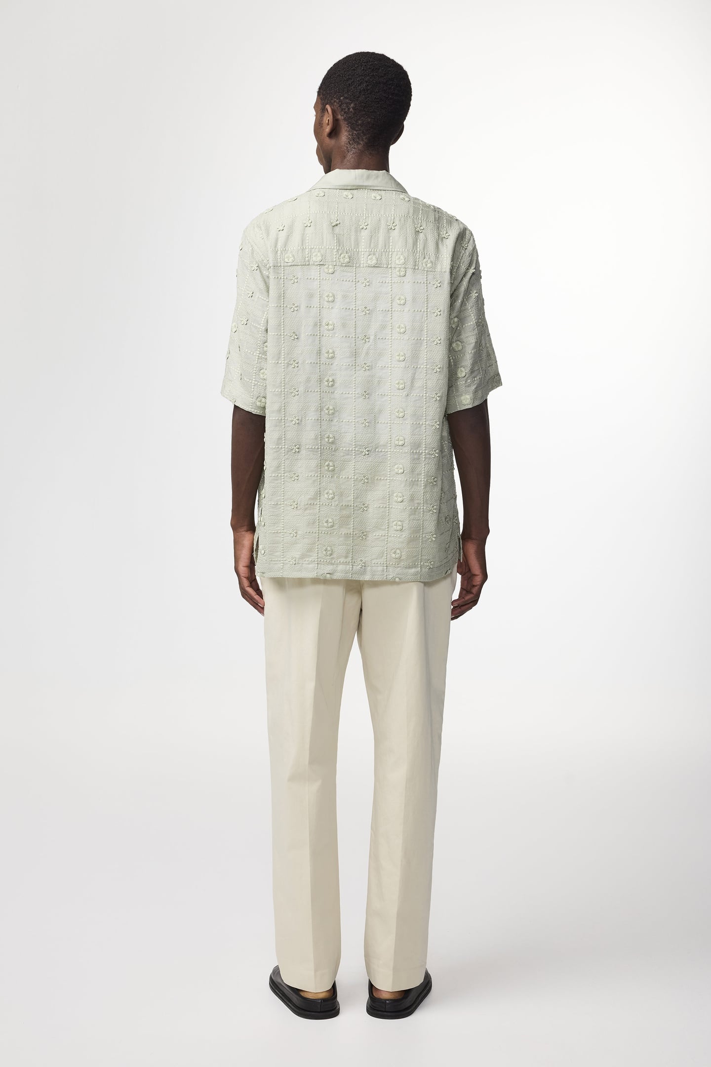 BEN SS SHIRT 5026 SHORT SLEEVE SAGE GREEN 3