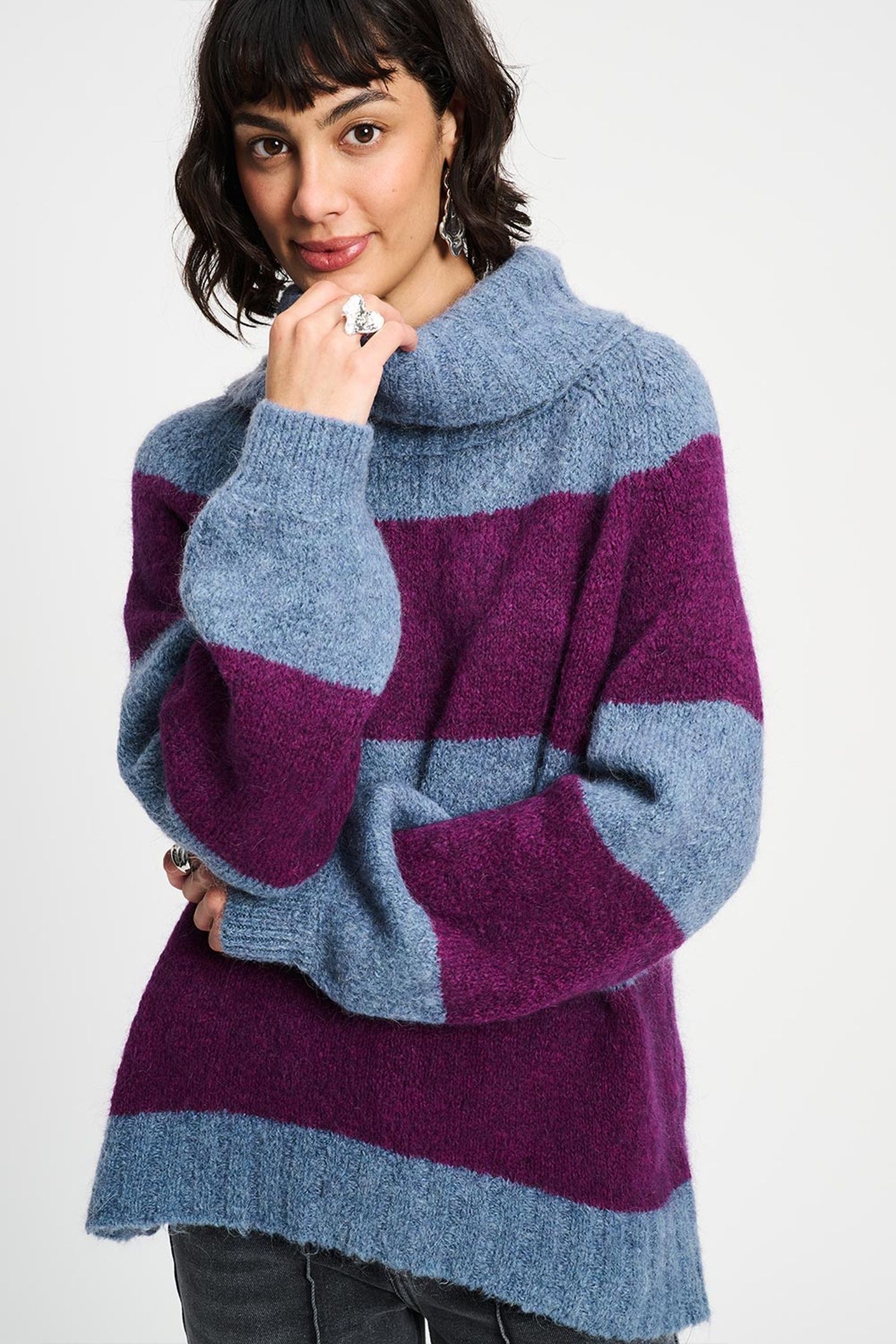PULLOVER - PLUM STRIPES 3