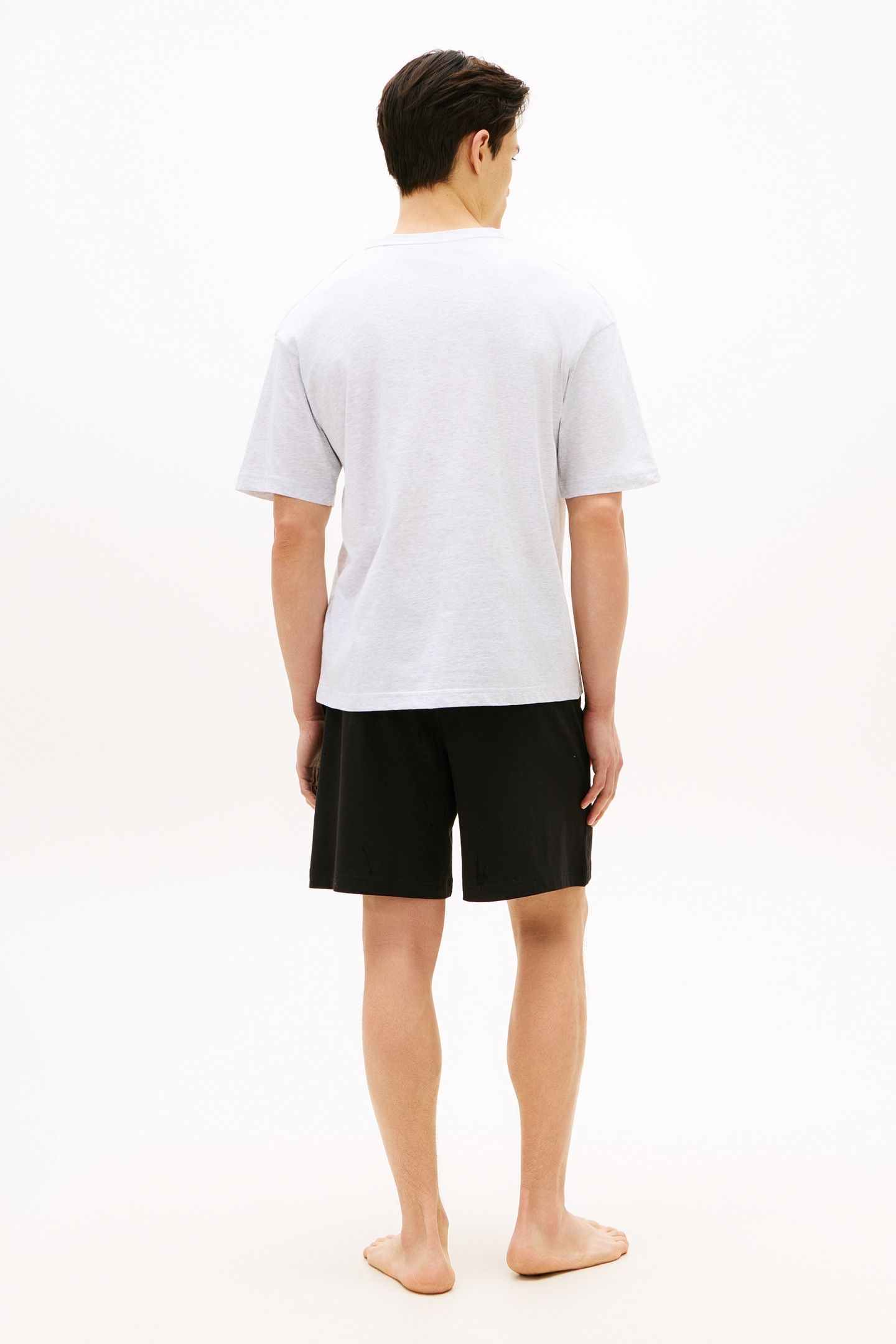 SS LOGO TEE ICE GREY HEATHER 3