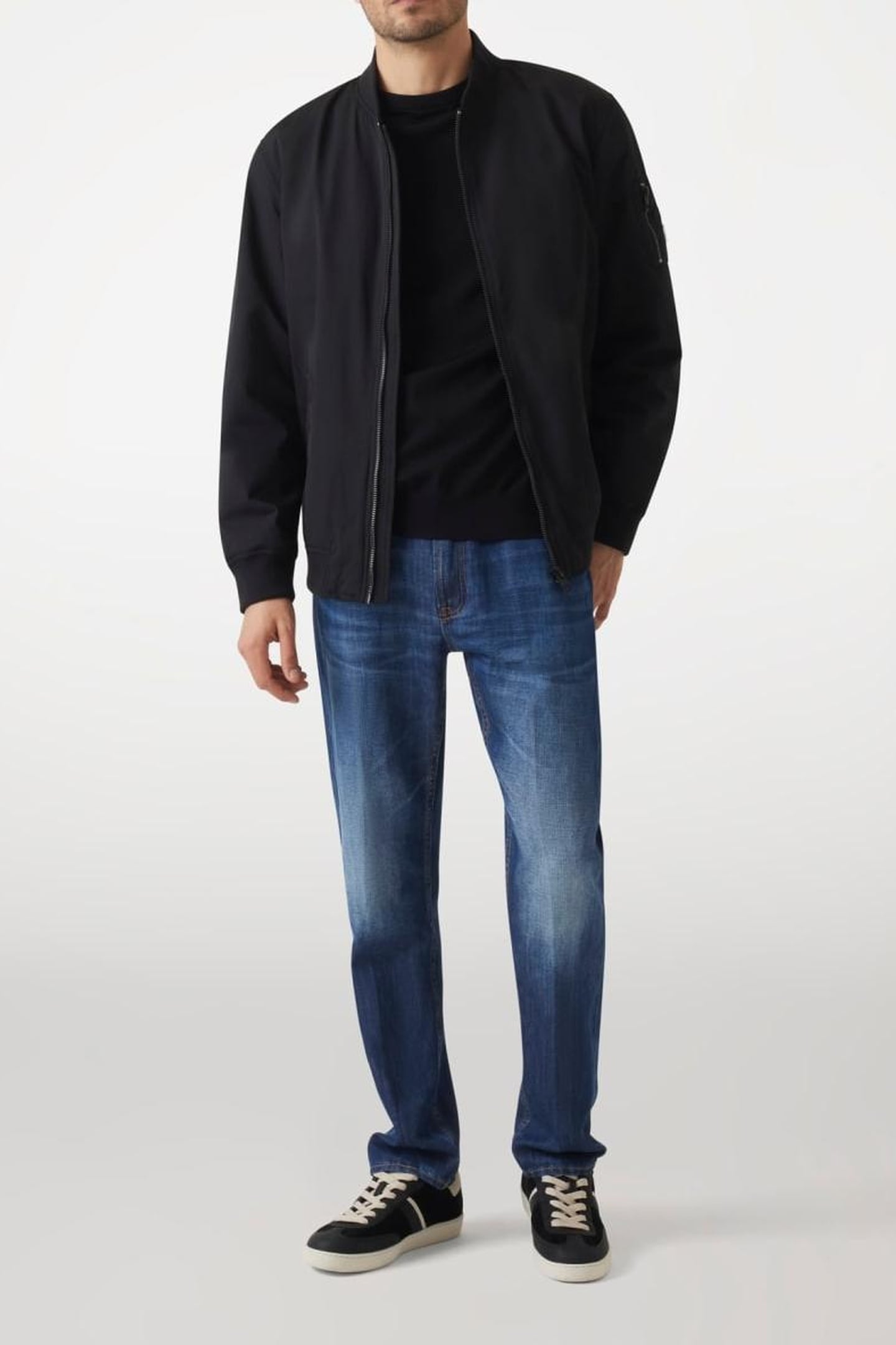 GUESS ECO SATIN BOMBER JET BLACK A996 1