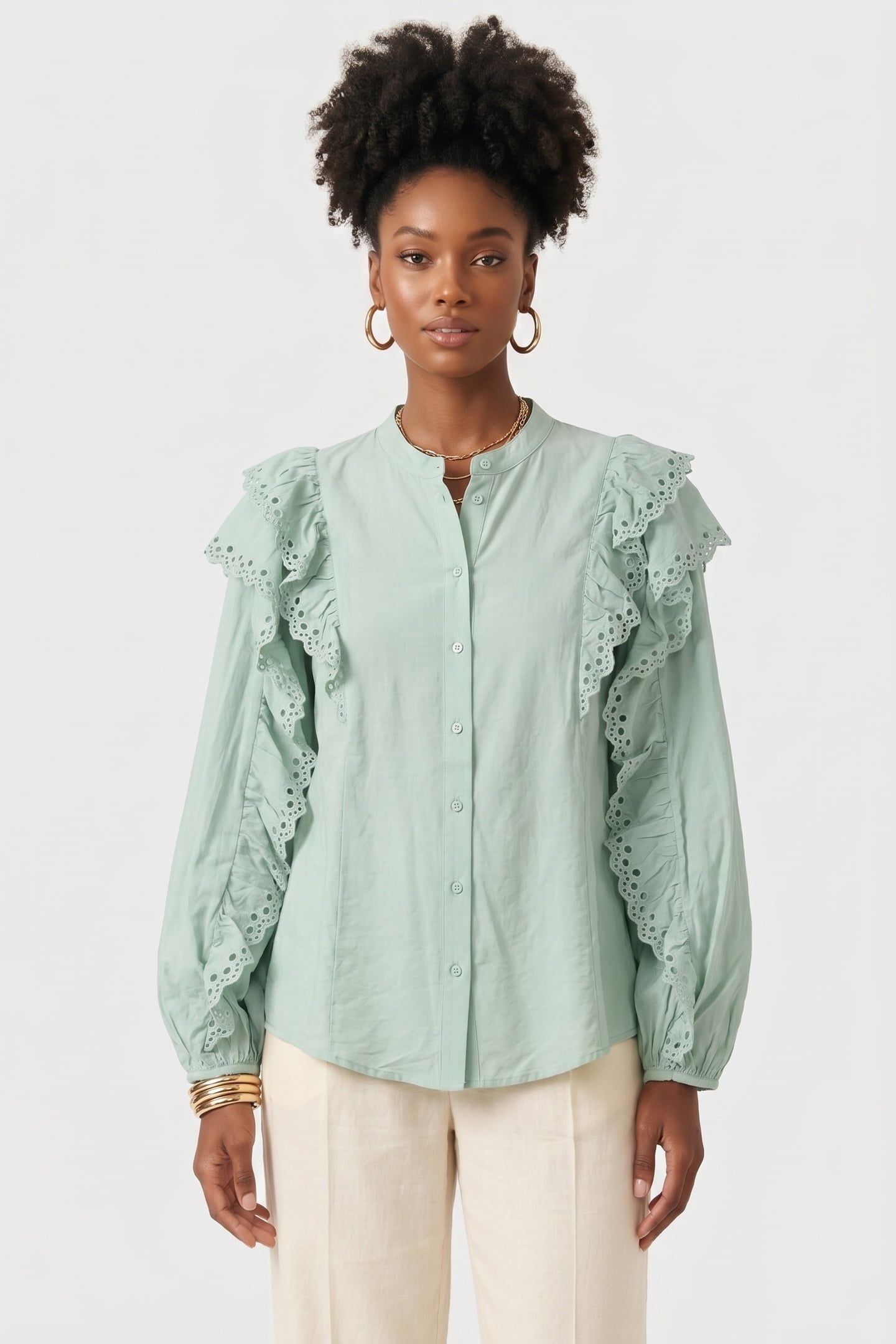 PA ERNESTINE BLOUSE GREEN 1