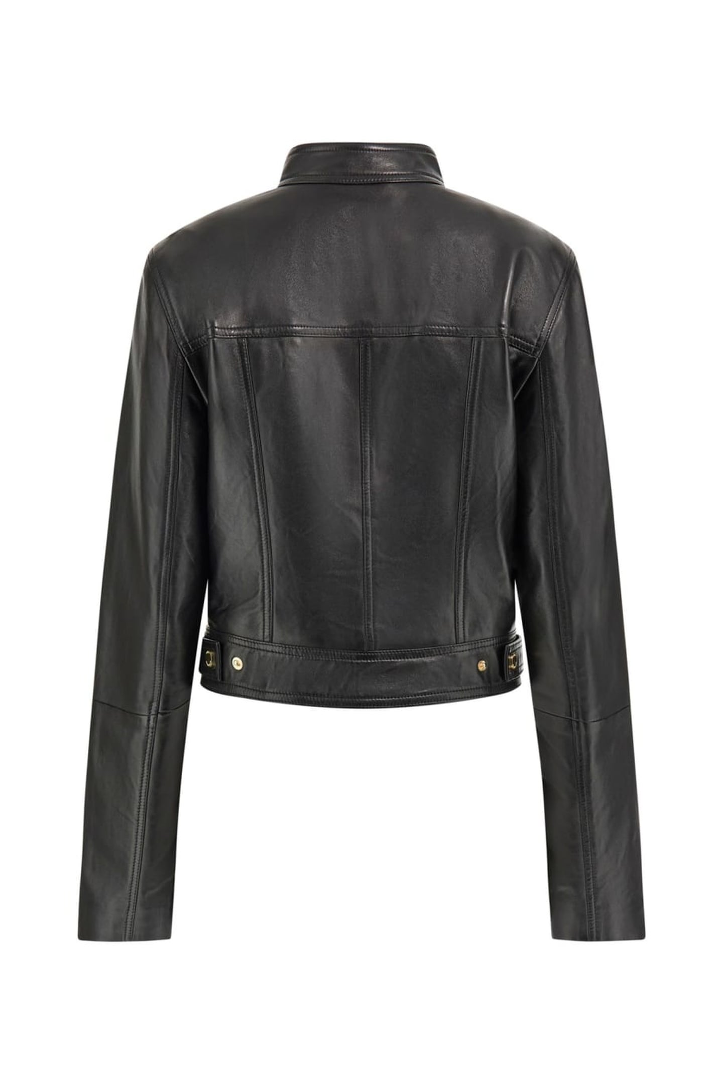 LANA LEATHER FITTED JET BLACK A996 7