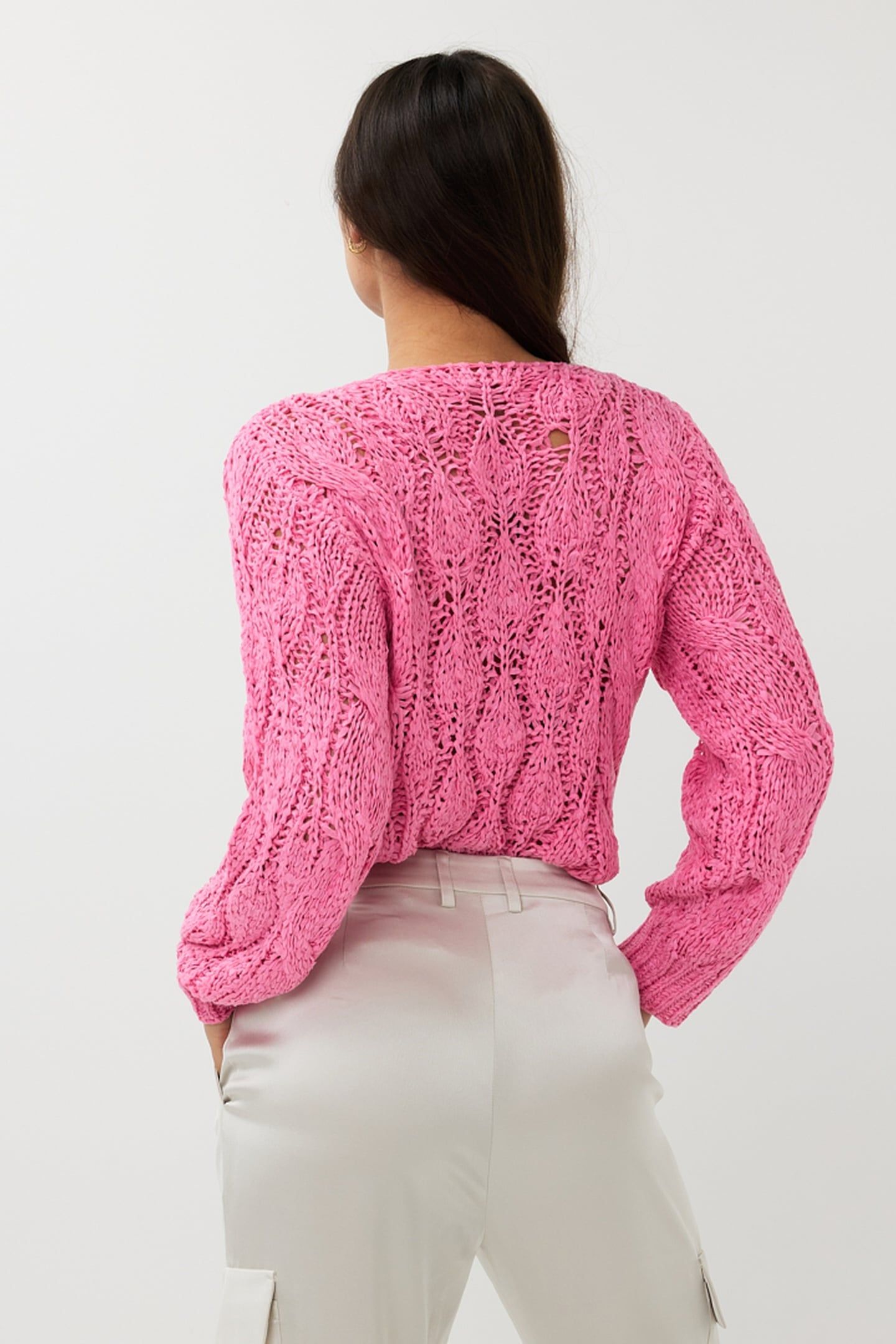 SWEATER CABLE TAPE YARN ROSE 4