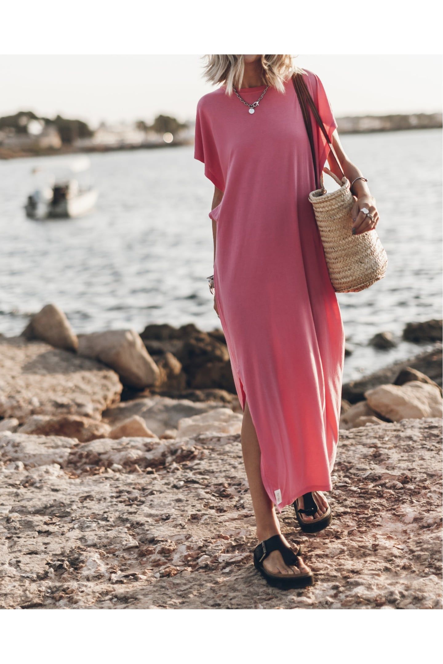 THE SUPER PINK LONG BATWING DRESS 1