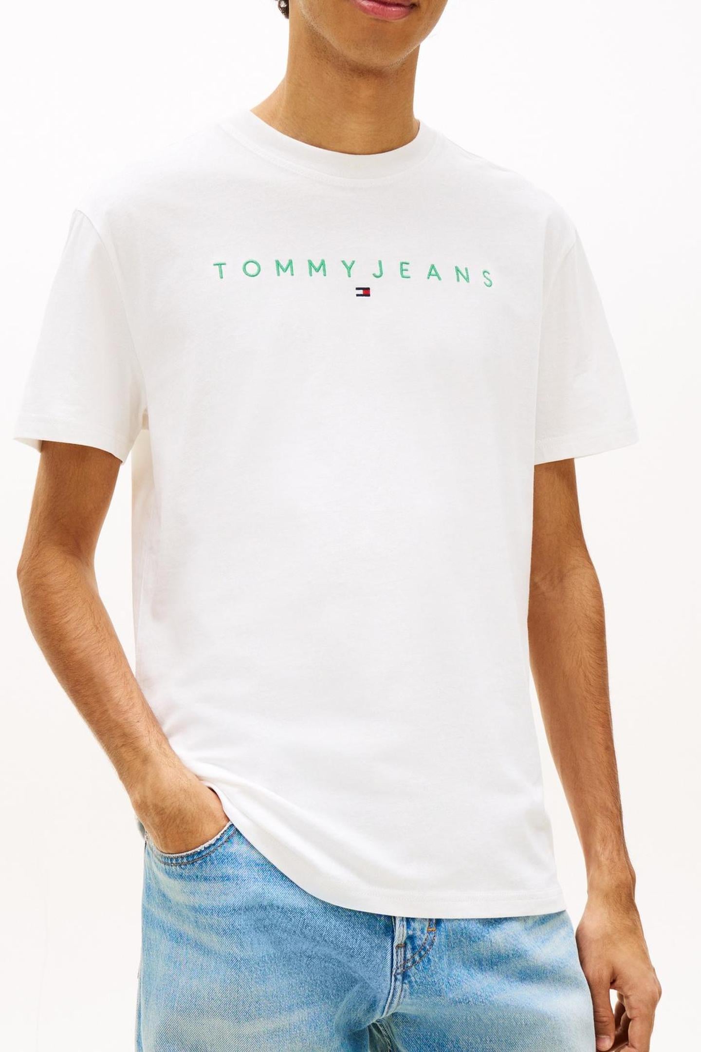 TJM REGULAR LINEAR LOGO ECRU/BAHAMA GREEN 1