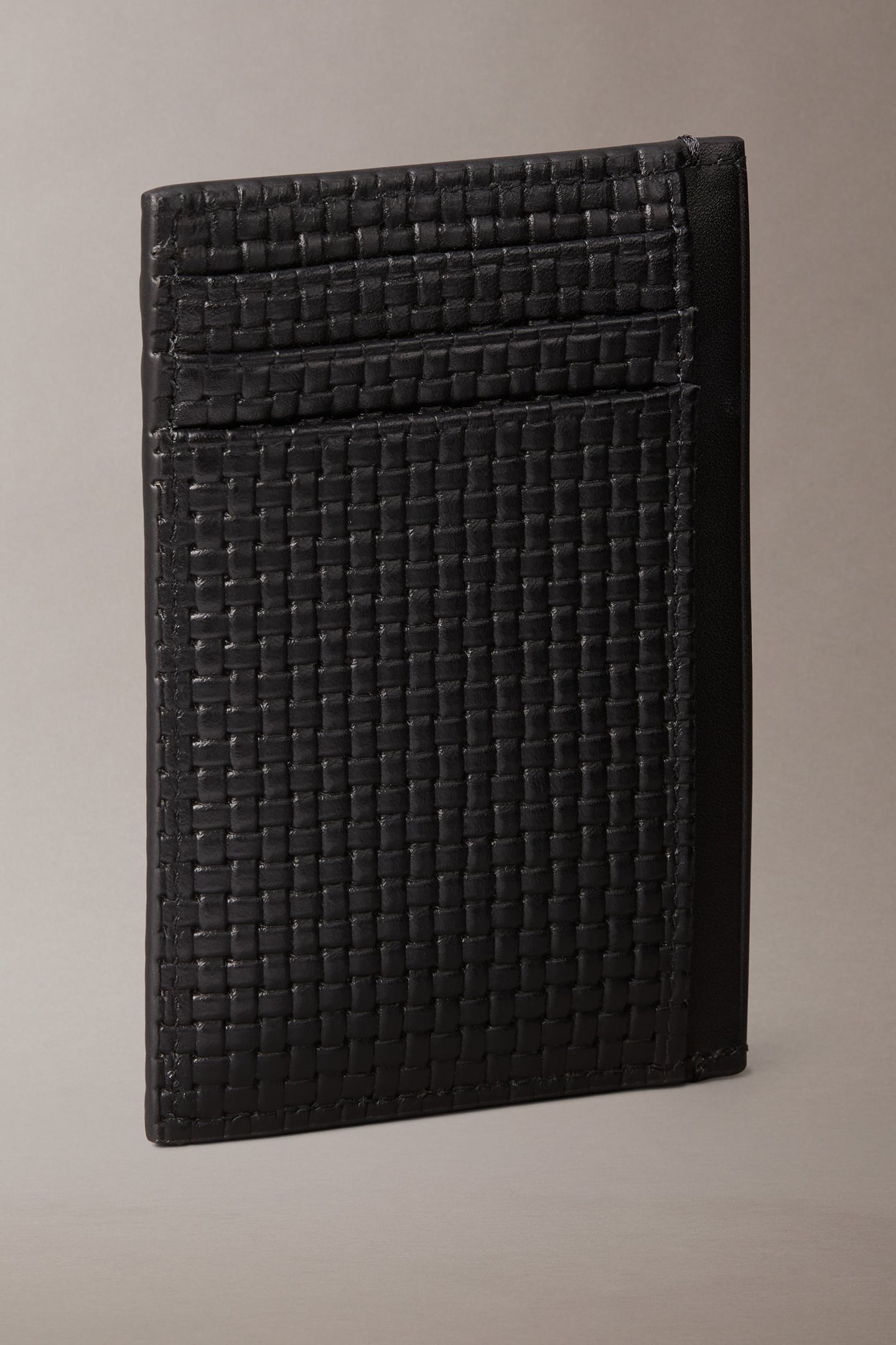EMBOSSED WOVEN N/S CARDHOLDER BLACK 2