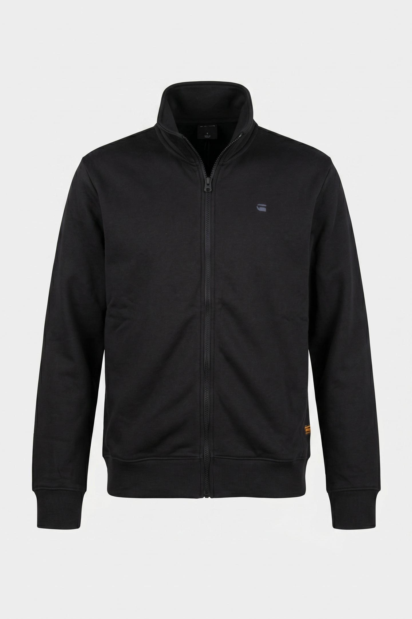 ZIP STAND UP COLLAR SWEAT L\S DK BLACK 5