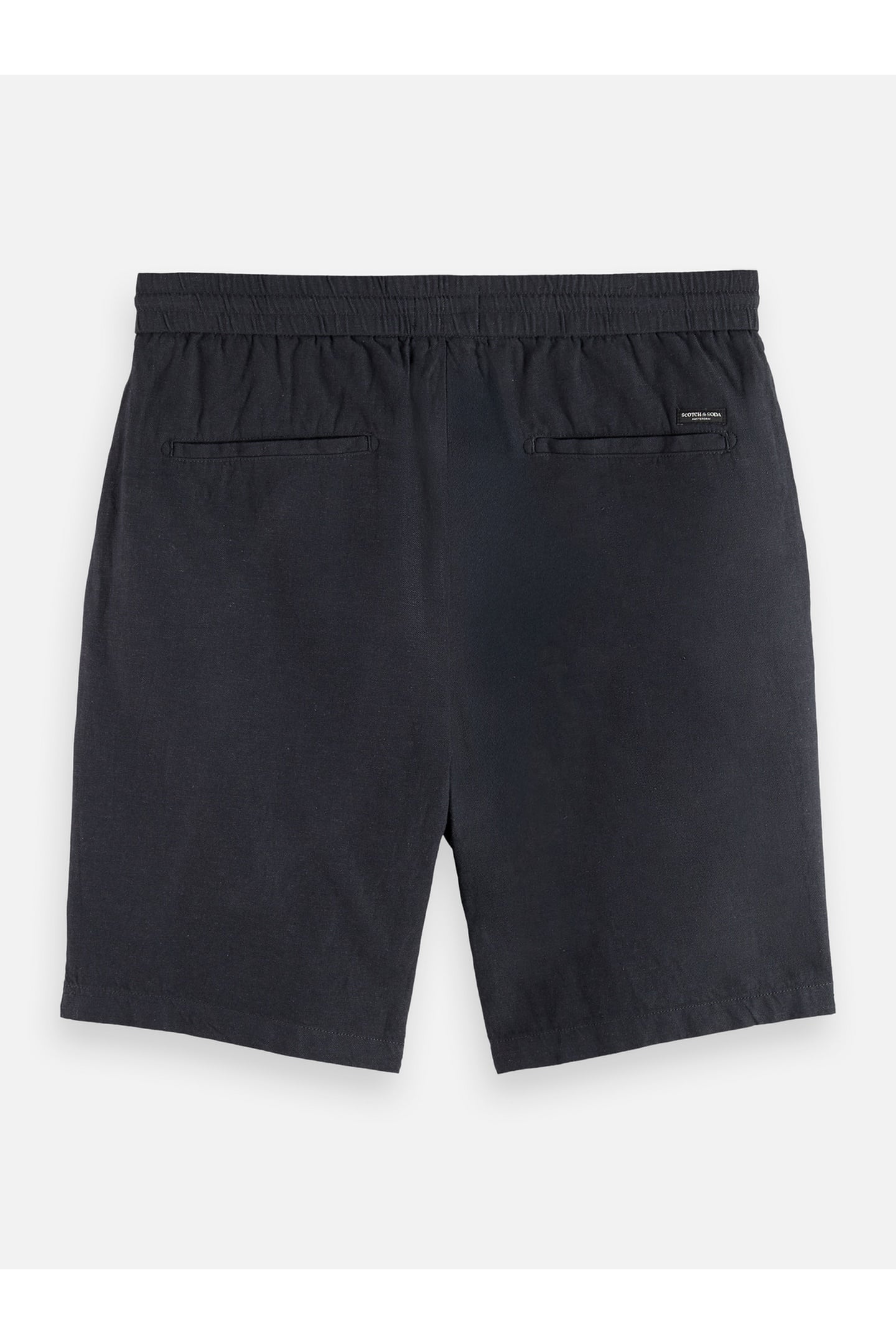 FAVE - COTTON-LINEN TWILL BERMUDA SHORT BLACK 5