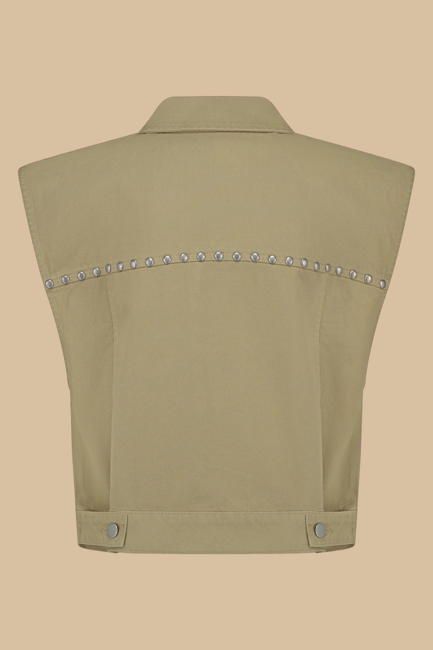 LUCY GILET OLIVE GRAY 2