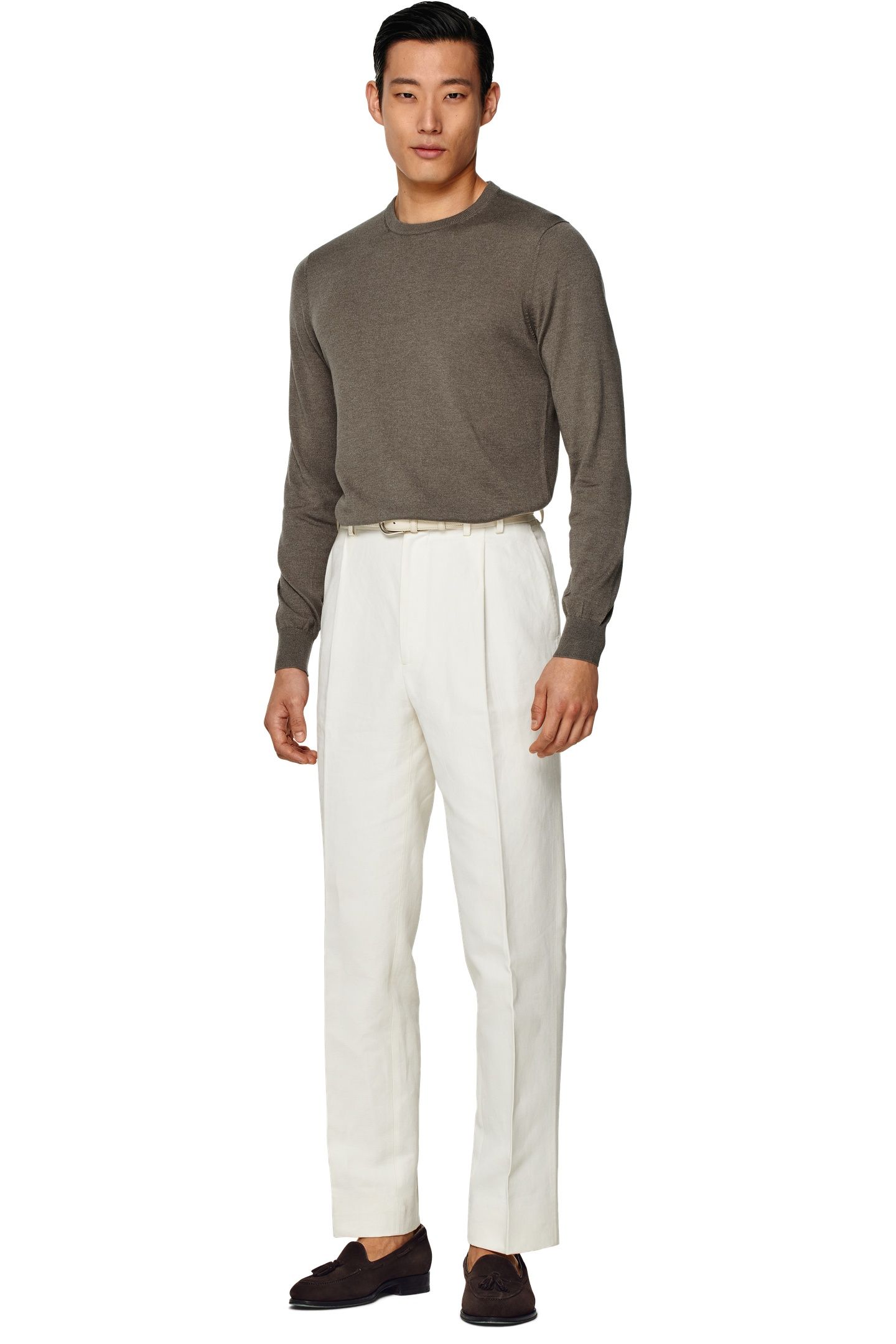 LS CREW LUX CREW AND V NECK TAUPE 3
