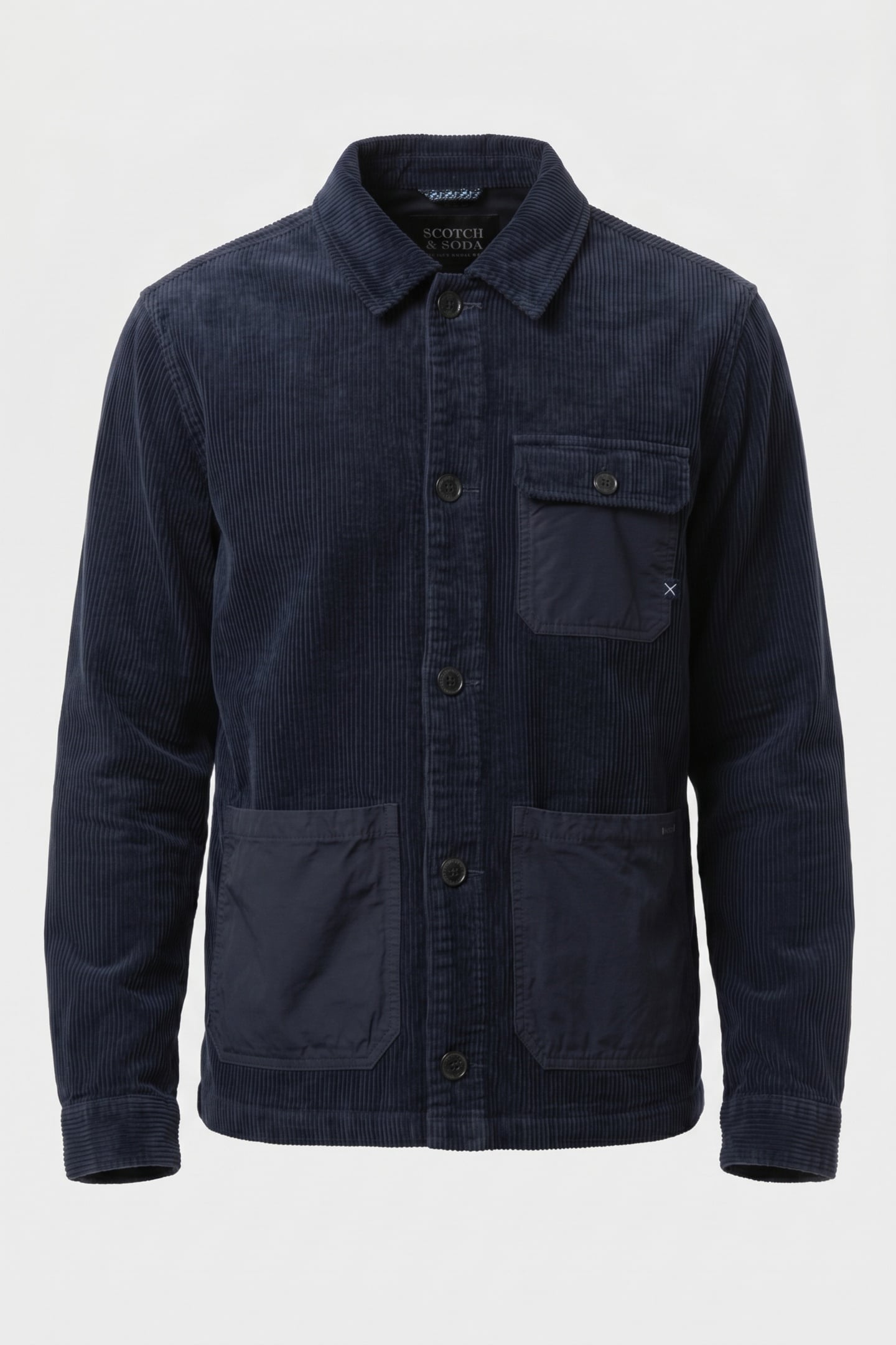 WASHED CORDUROY WORKER JACKET NAVY 3