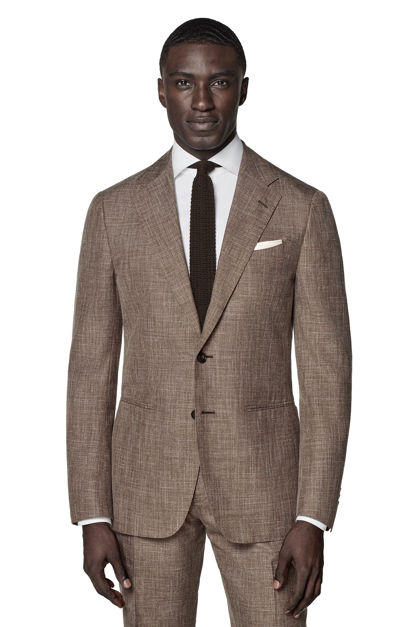 HAVANA-MID BROWN-WOOL SILK LINEN NESTED SUITS MID BROWN 4