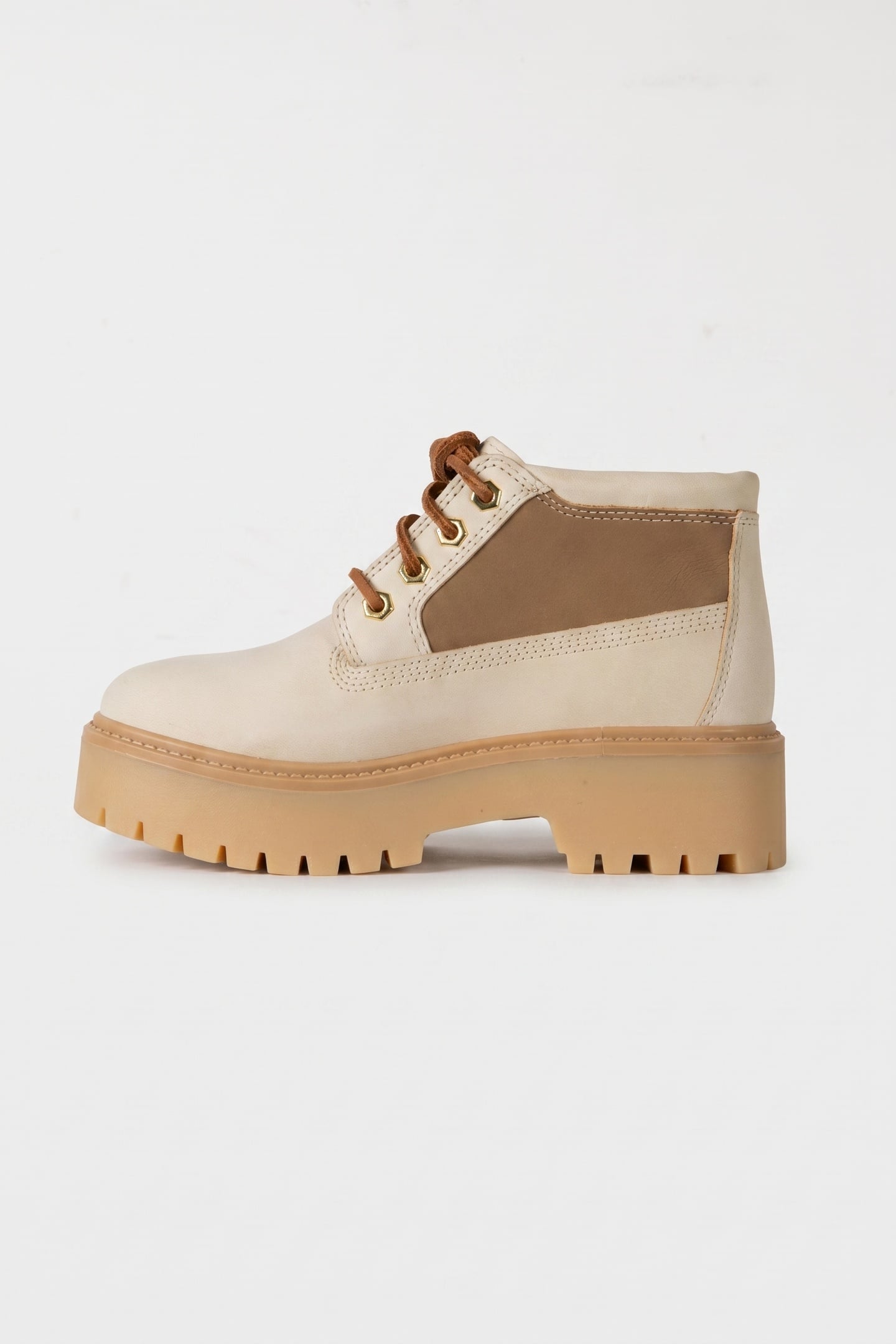 MID LACE UP WATERPROOF BOOT LIGHT BEIGE 3