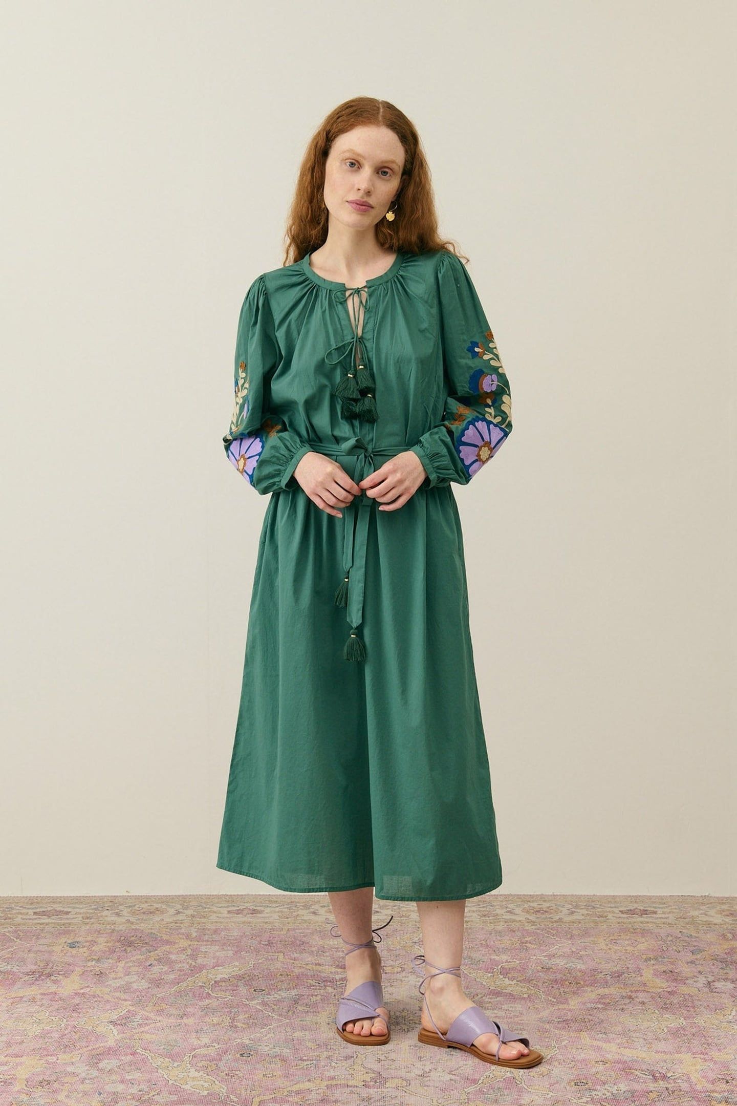 DRESS MARTINA TUSCAN GREEN 1