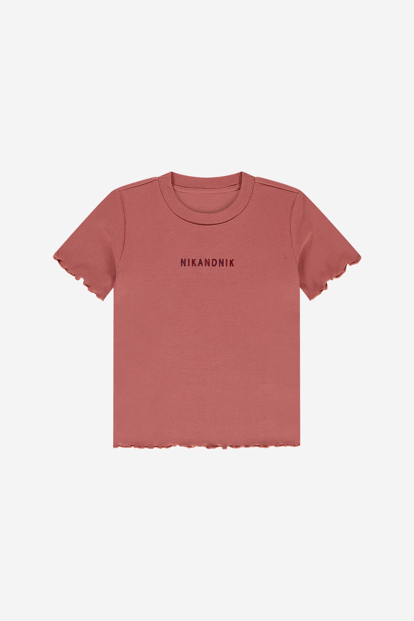 GRADIENT RIB T-SHIRT DUSTY ROSE 1