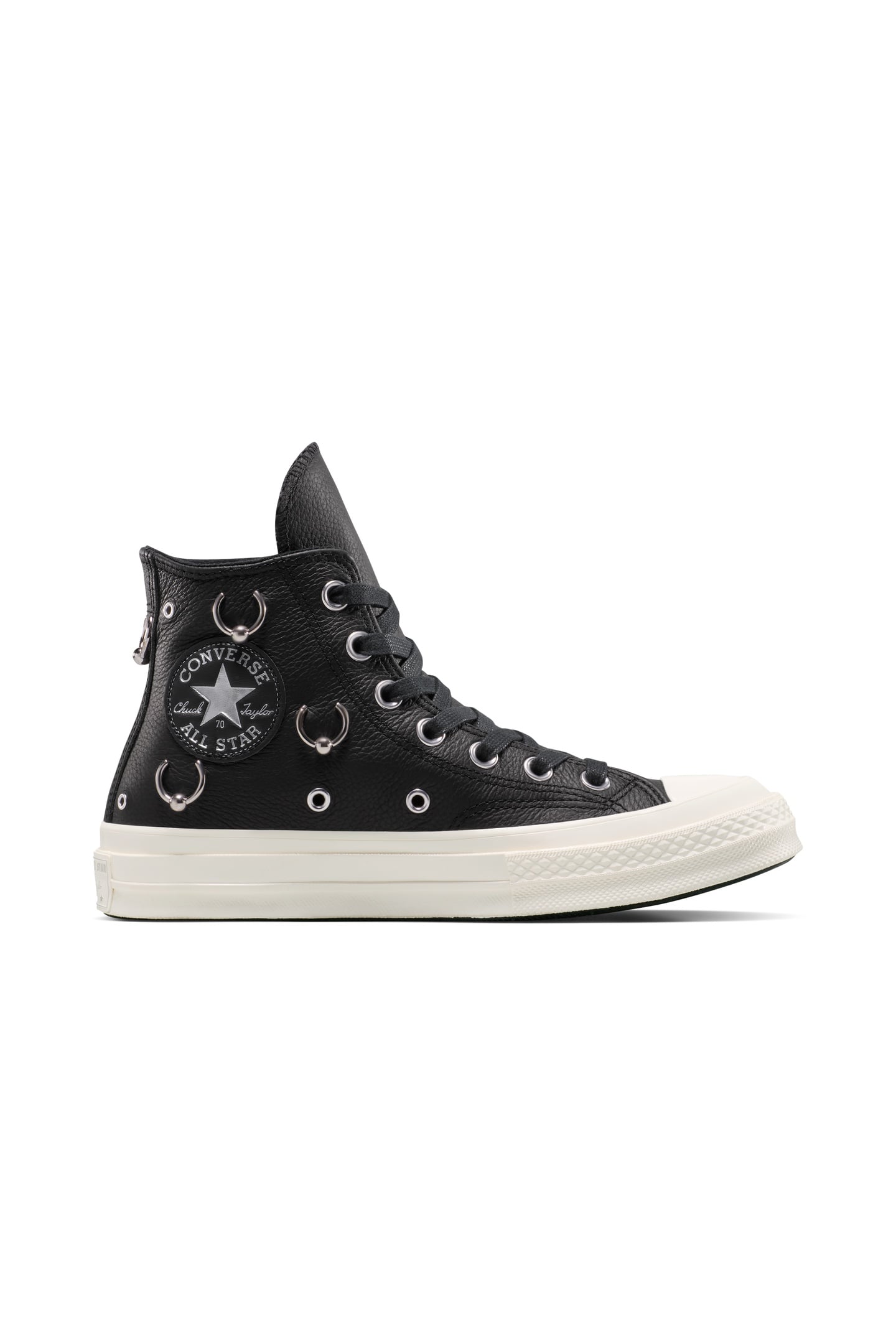UNISEX CHUCK 70 HI BLACK/SILVER/EGRET 1