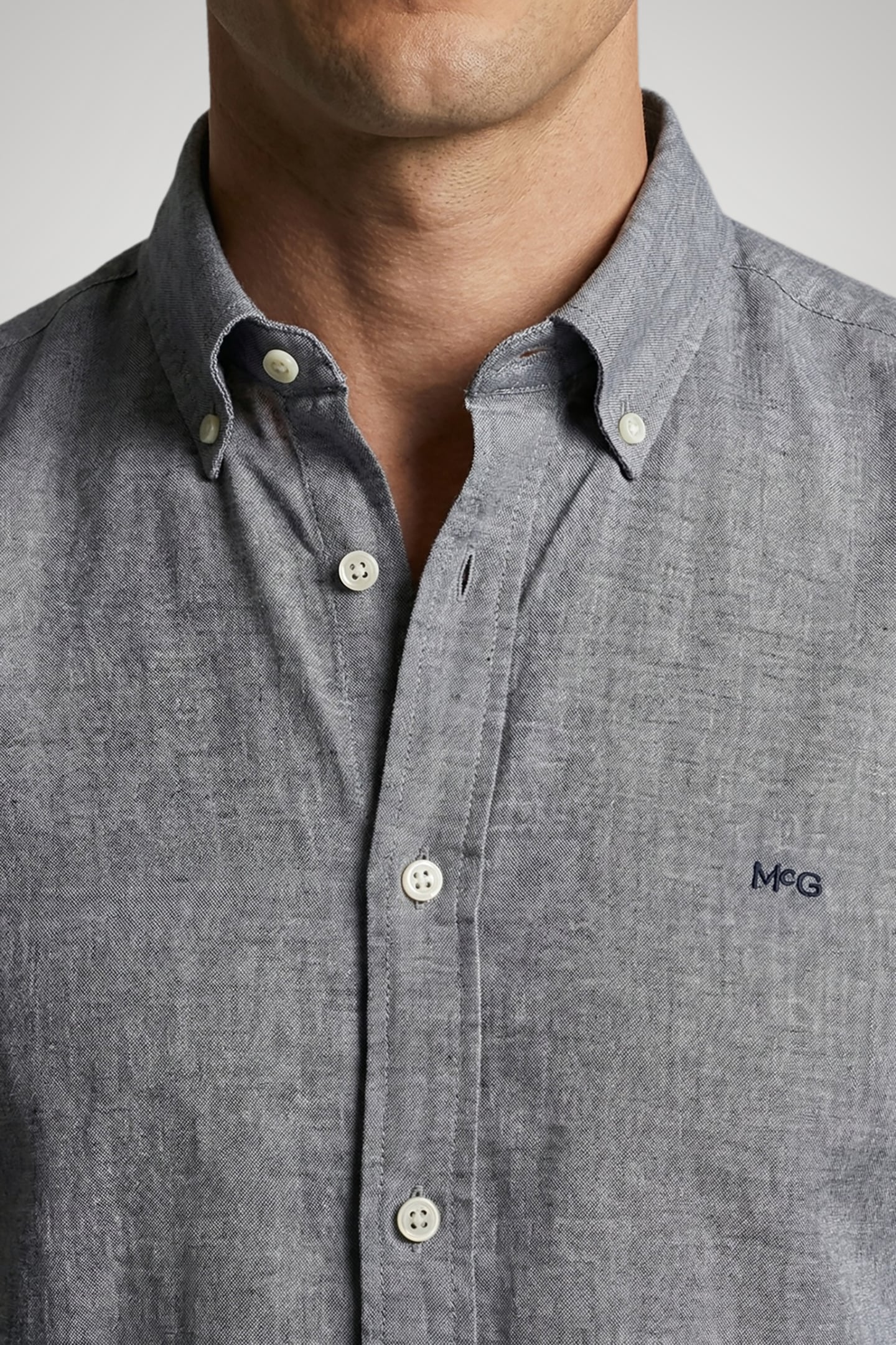 COTTON/LINNEN SHIRT NAVY 6