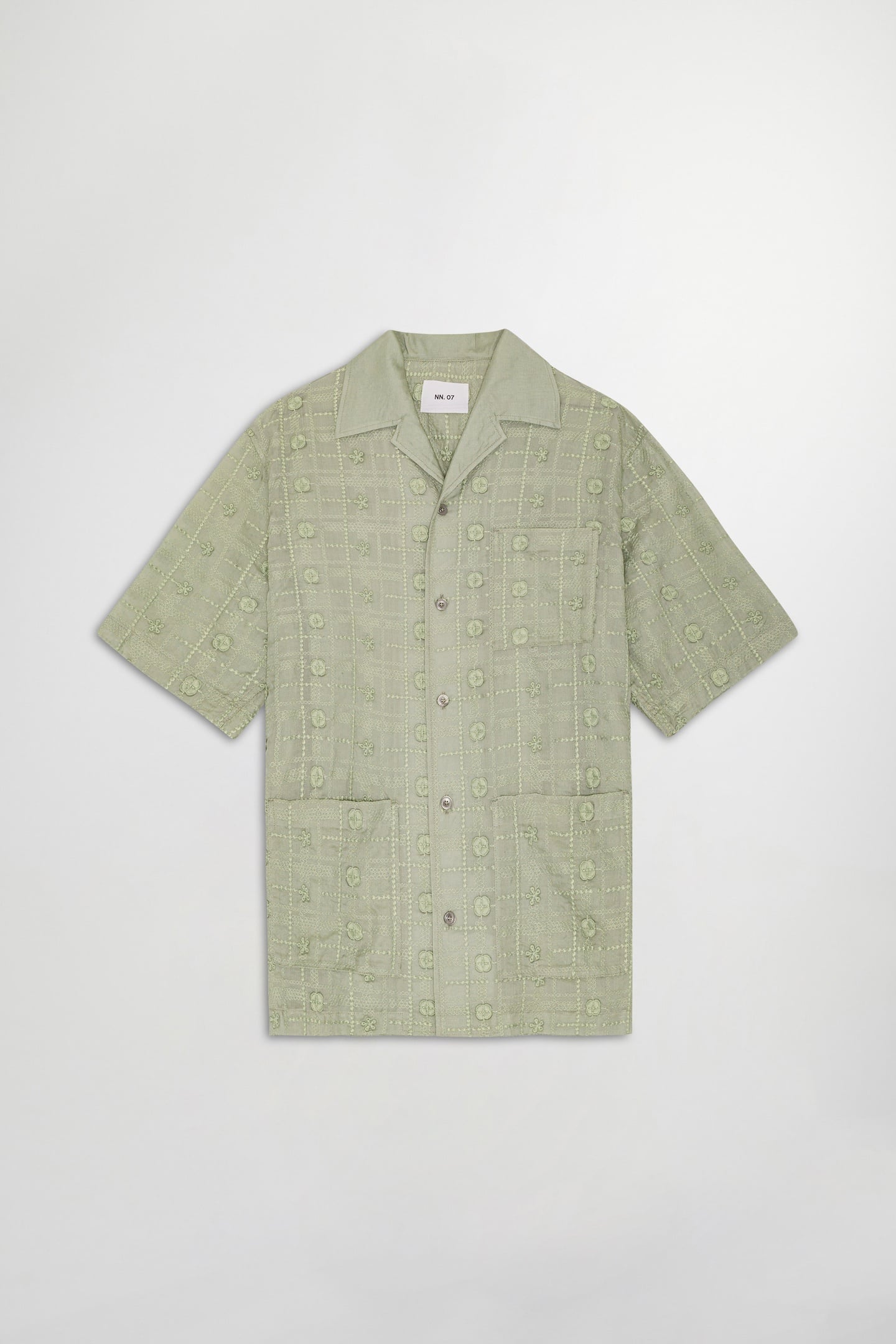 BEN SS SHIRT 5026 SHORT SLEEVE SAGE GREEN 4