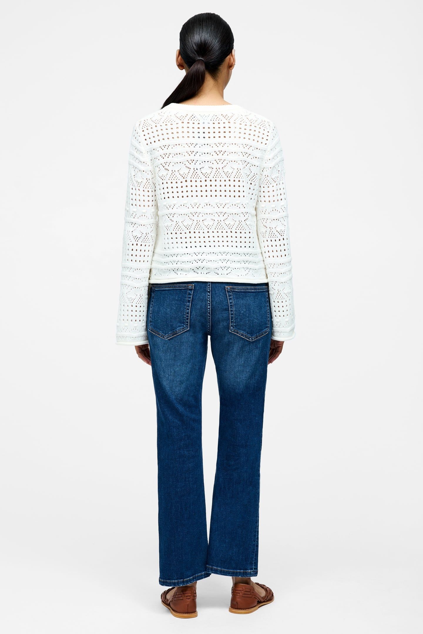 CROCHET BOBBLE KNIT SUMMER WHITE 4
